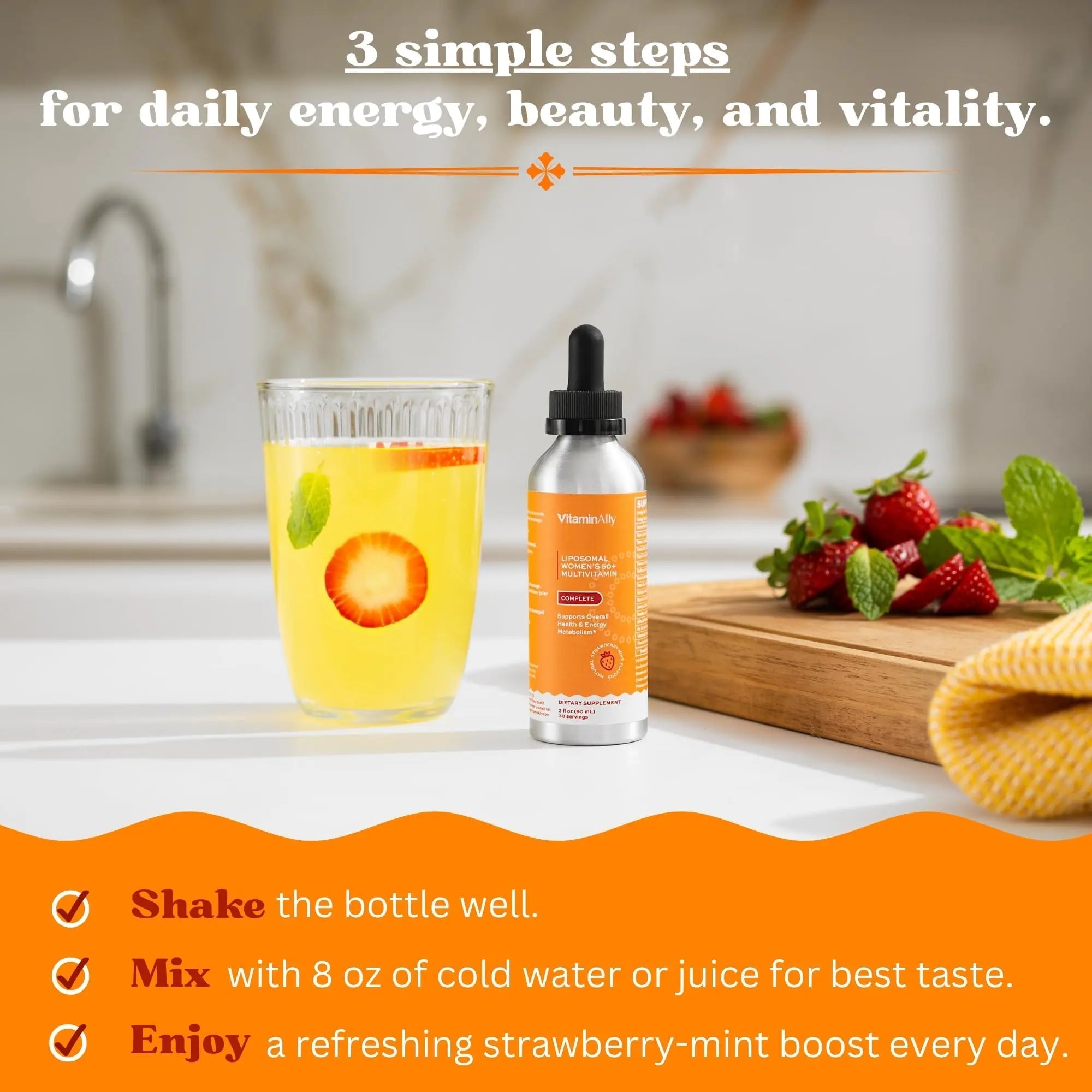 Vitaminally Women’s 50+ Liposomal Liquid Multivitamin – 16 Essential Vitamins & Minerals for Energy, Bone & Immune Support VitaminallyAu supplements