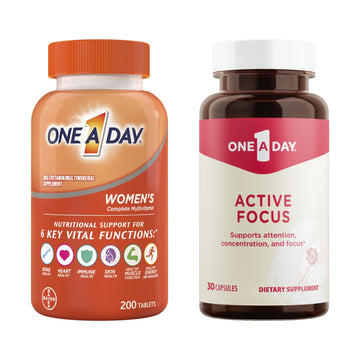 ONE A DAY Bundle Multivitamin for Women 200 Count Tablets Active Focus Supplement ONE A DAYUS supplements