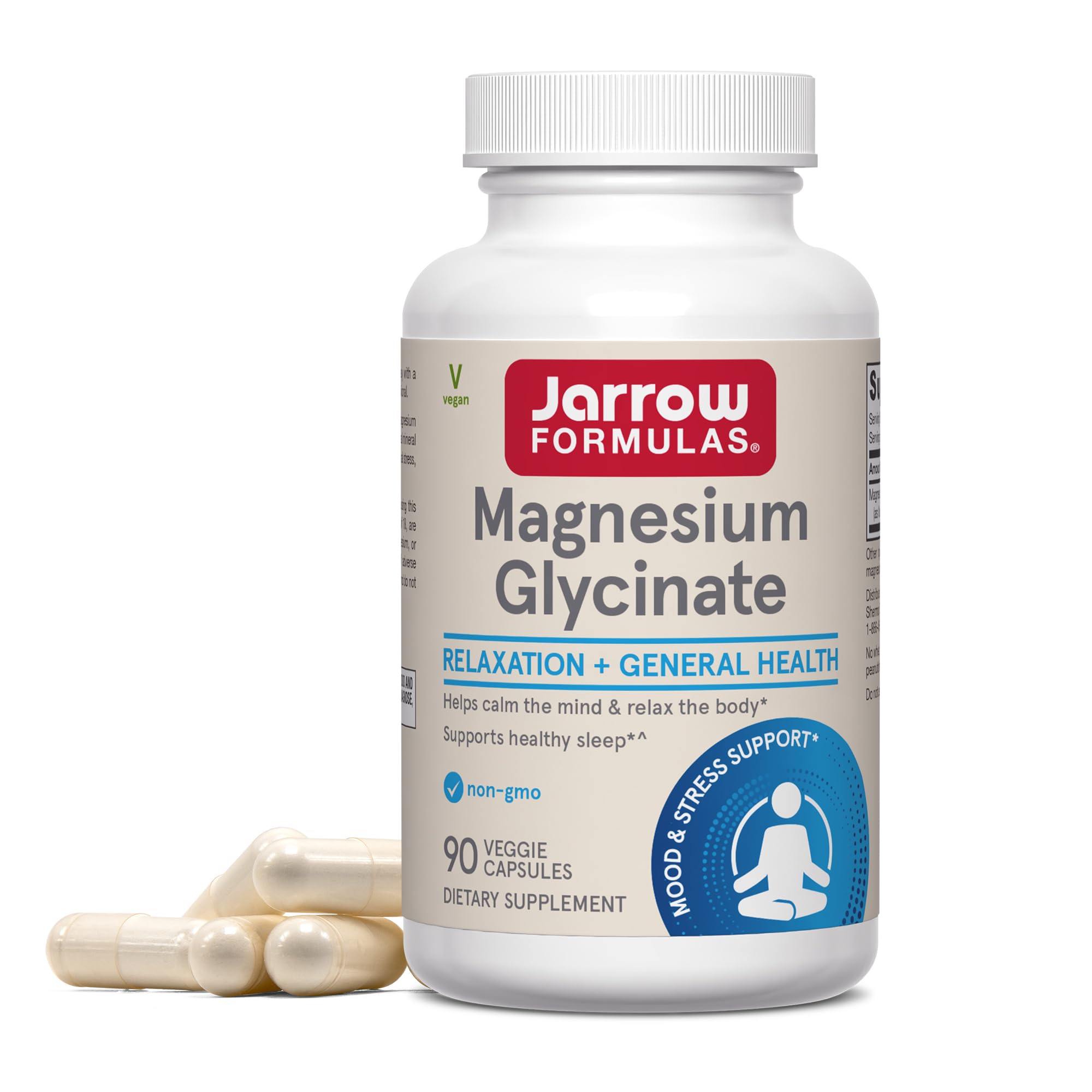 Jarrow Formulas Magnesium Glycinate Veggie Capsules - 360 mg Magnesium per Serving, Supports Relaxation and Healthy Sleep, 90 Count, 30 Day Supply Jarrow FormulasAu supplements