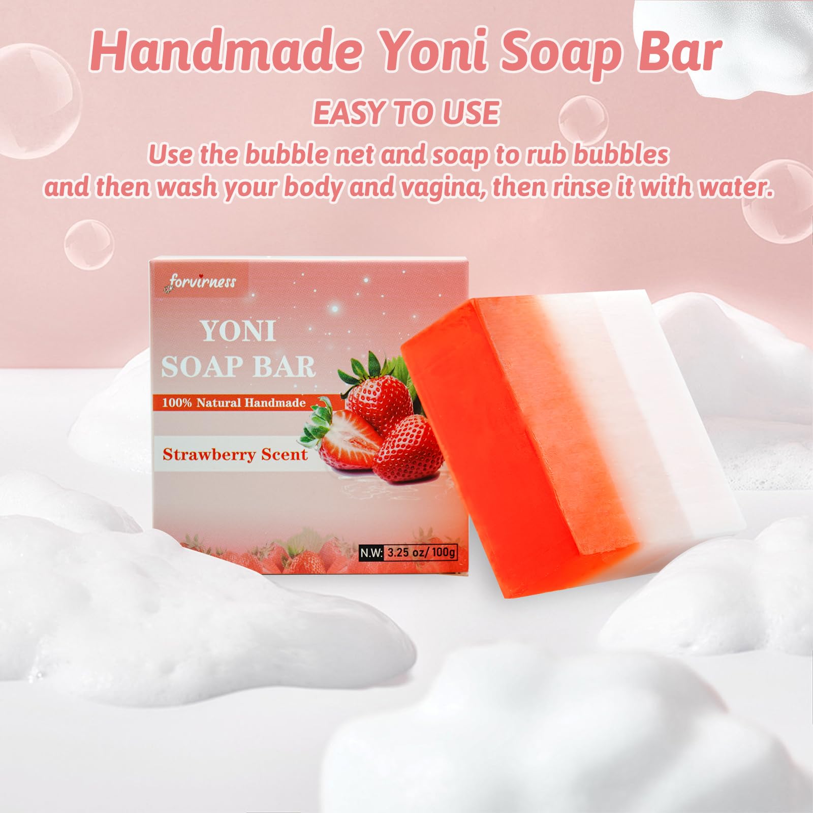 Yoni Wash Yoni Oil Yoni Bar Soap for Women PH Balance, Strawberry Body Oil, Feminine Wash forvirnessAu supplements