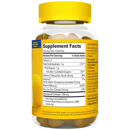 Nature Made Collagen Gummies with Vitamin C, Zinc and Biotin, Hydrolyzed Collagen Nature MadeUS supplements