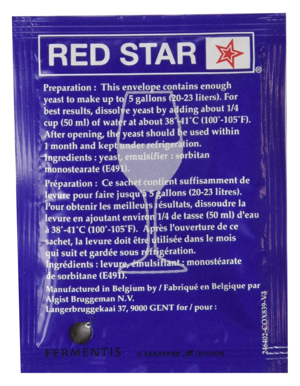 Red Star Premier Cuvee Yeast 10 Packets Red StarAu supplements