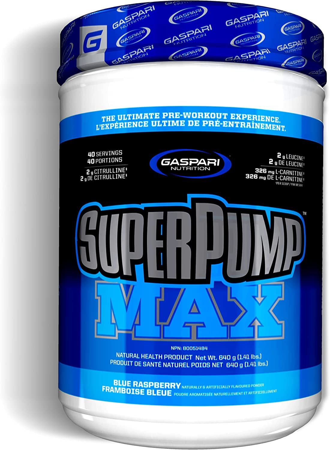 Gaspari Nutrition SuperPump Max Blue Raspberry Ice - 1.41 lbs Gaspari NutritionAu supplements