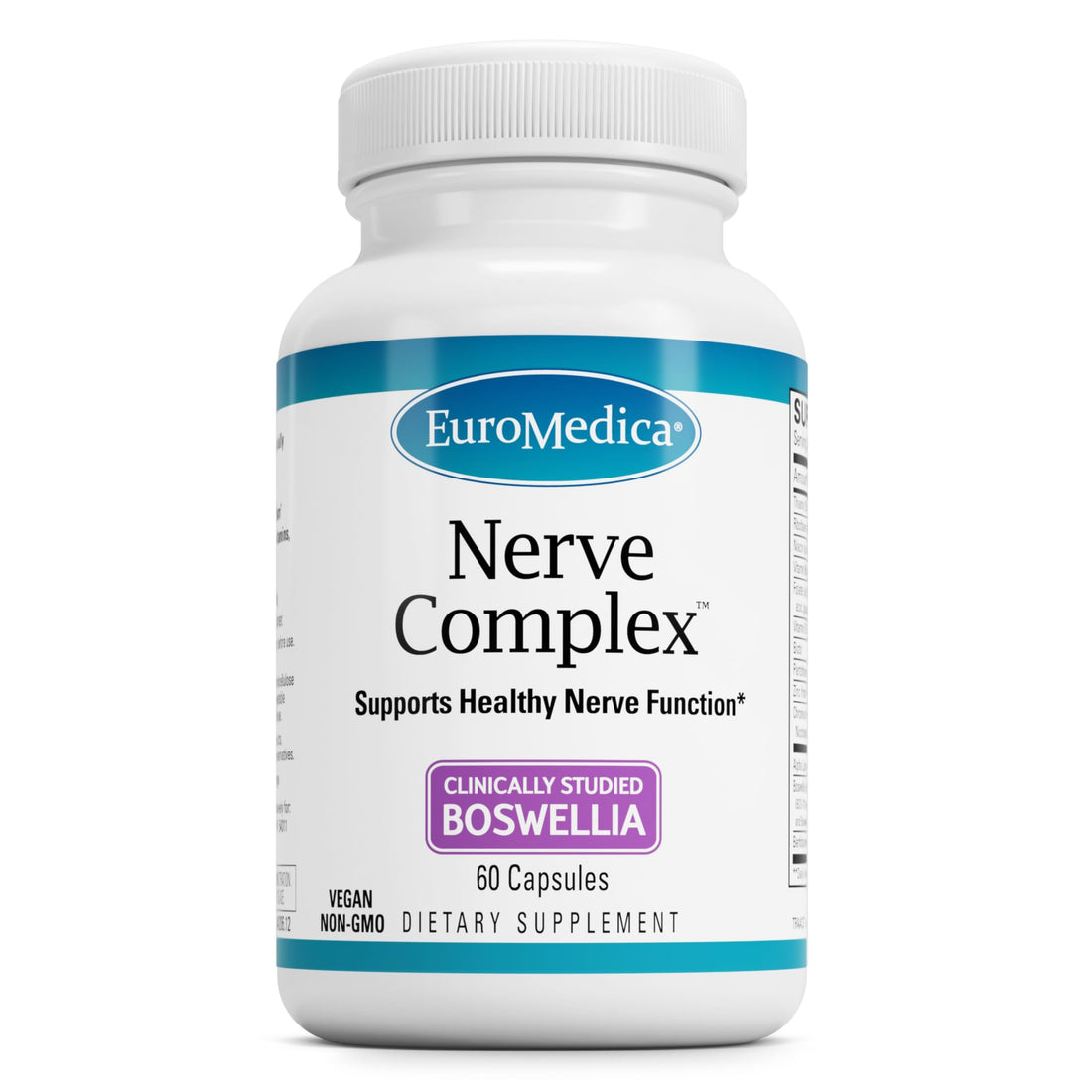 EuroMedica Nerve Complex - Herbal Supplement with Bioactive Vitamin B12 - Circulation & Nerve Health Support Supplement - Vegan Capsules with Boswellia Serrata - 60 Capsules EuroMedicaAu supplements