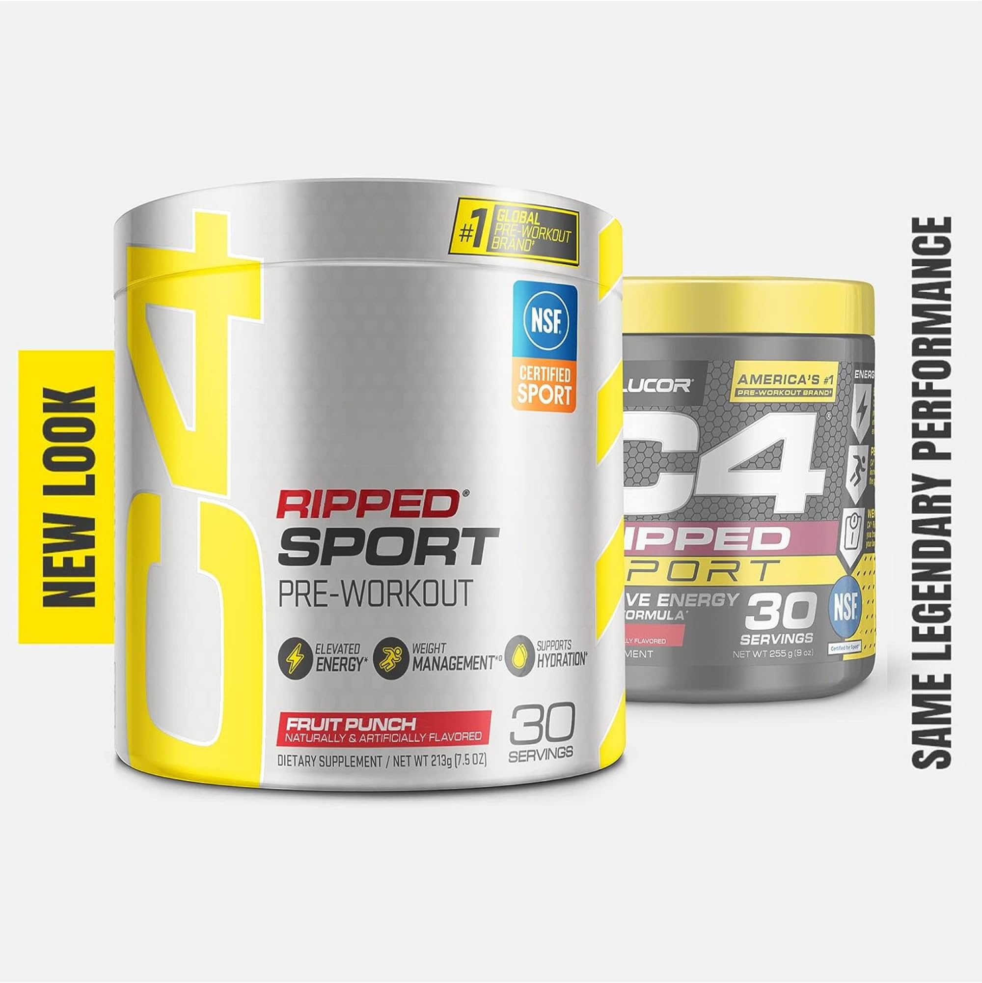C4 Ripped Sport Pre Workout Powder Fruit Punch - NSF Certified for Sport + Sugar Free CellucorUS supplements