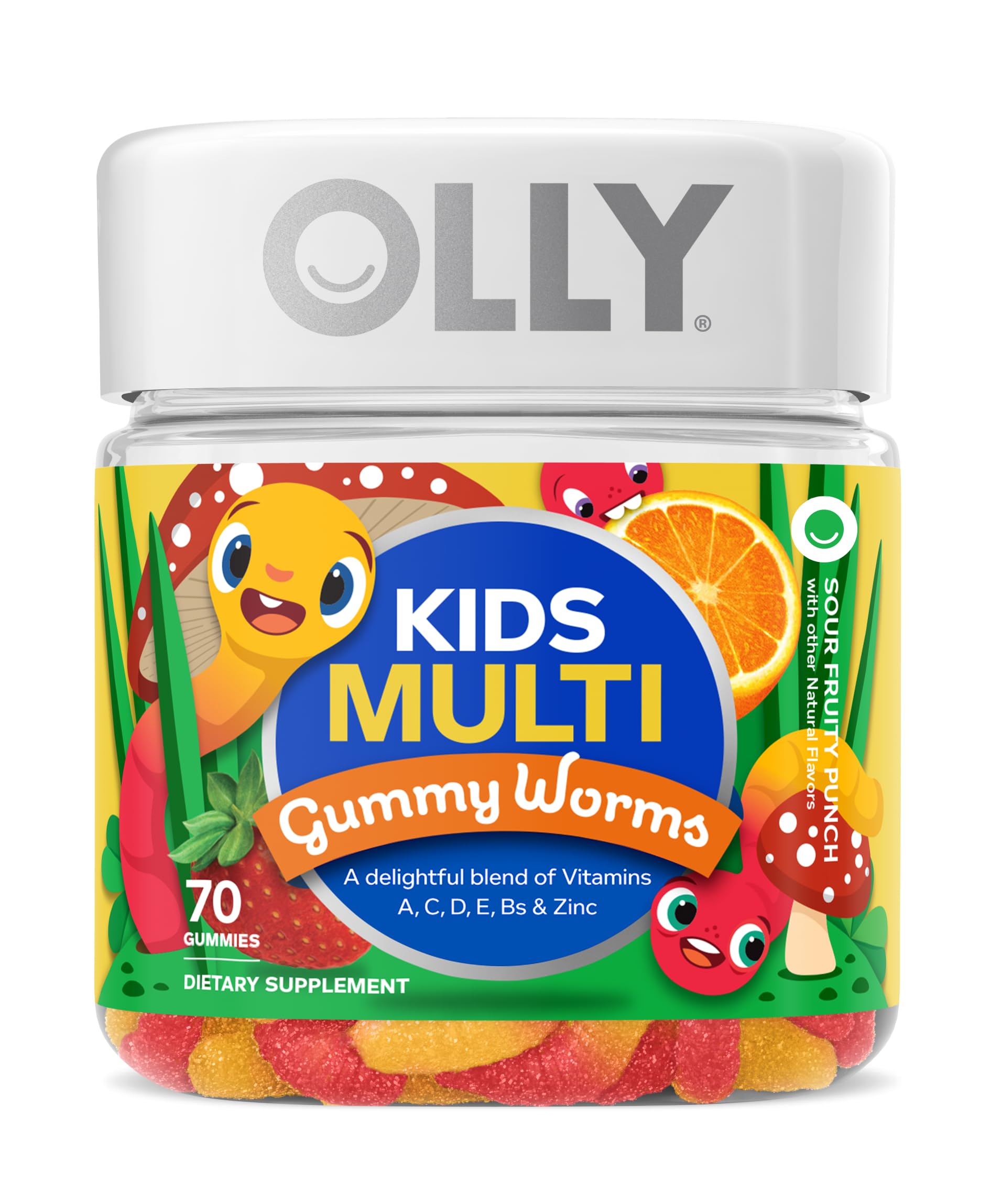 OLLY Kids Immunity Gummy, Immune Support, Wellmune, Elderberry, Vitamin C, Zinc & Kids Multivitamin Gummy Worms, Overall Health and Immune Support, Vitamins and Minerals A, C, D OLLYUS supplements