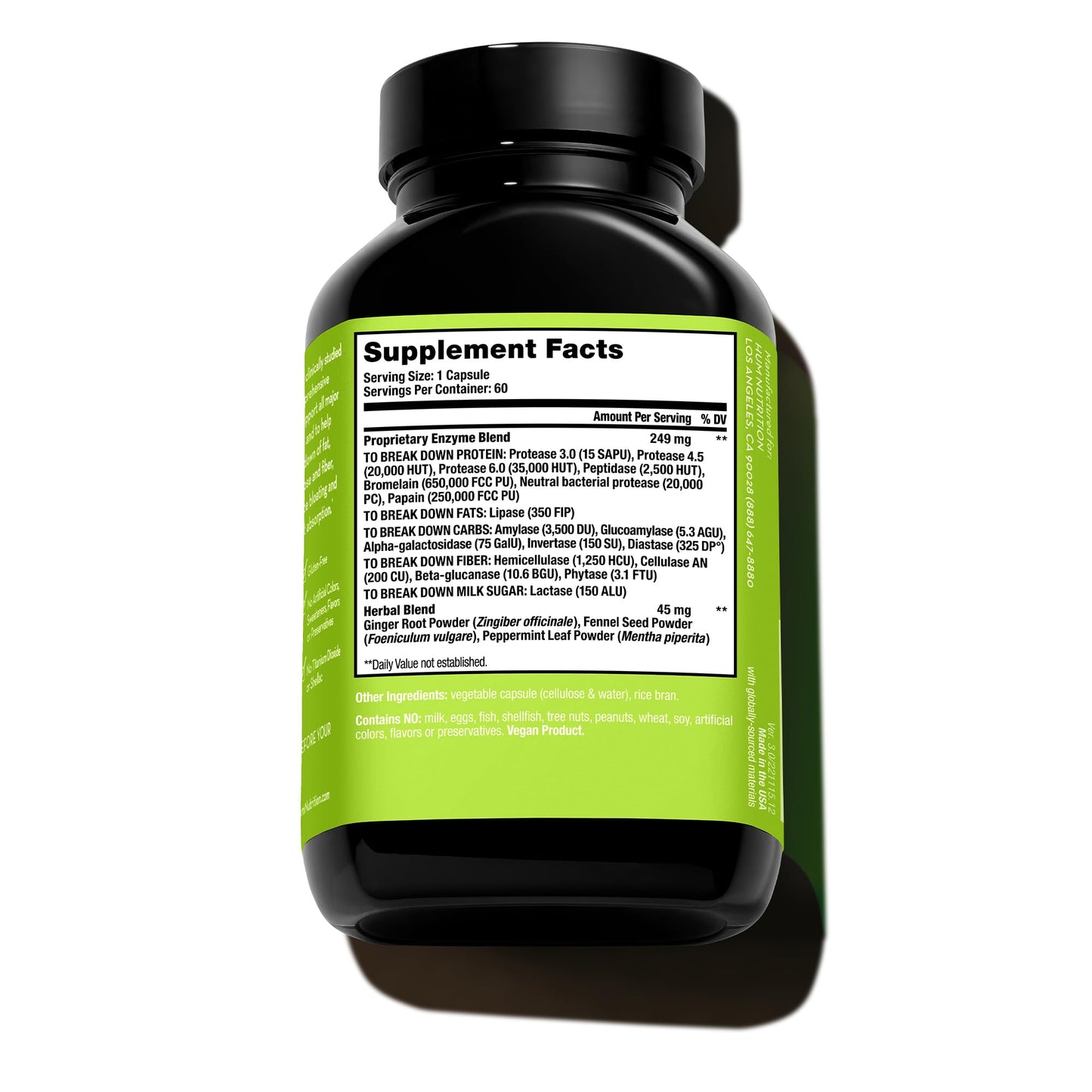 HUM Flatter Me Supplement for Daily Bloating - 18 Full Spectrum Digestive HUMUS supplements