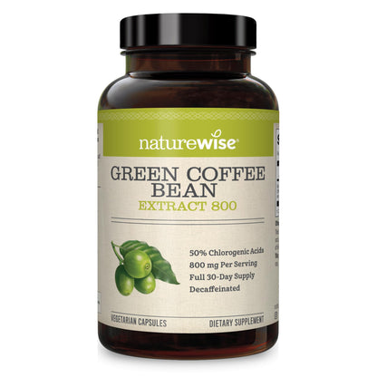NatureWise Green Coffee Bean 800mg Max Potency Extract 50% Chlorogenic Acids NatureWiseUS supplements