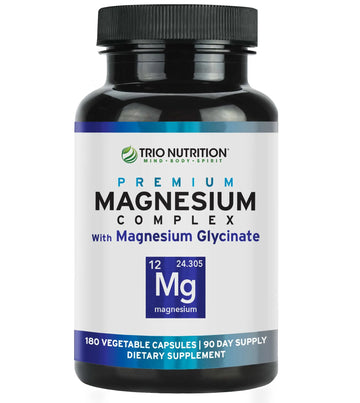 Trio Nutrition Magnesium Complex 90 Day Supply 420 mg | Natural Calm, Relax, Stress Relief, and Muscle Recovery |Magnesium Glycinate Supplement with Vitamin B6 for Rapid Absorption* TRIO NUTRITIONAu supplements