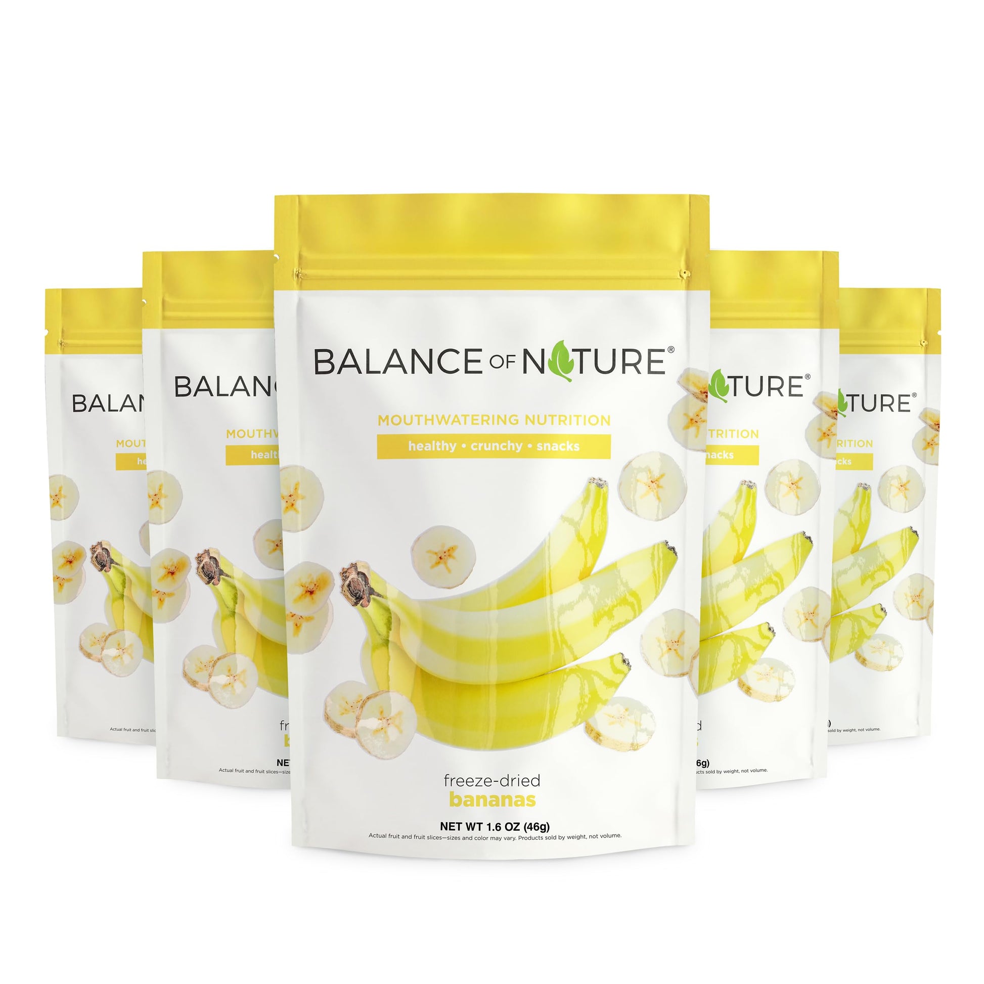 Balance of Nature Freeze-Dried Bananas (5 Pack) – 100% Real Fruit, Crunchy Banana Slices, Healthy Snack, Mouthwatering Nutrition, Gluten-Free, Vegan, No Sugar Added, Five 1.6 oz Bags Balance of NatureAu supplements