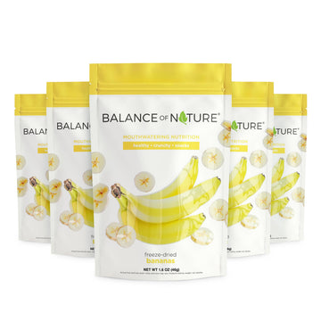 Balance of Nature Freeze-Dried Bananas (5 Pack) – 100% Real Fruit, Crunchy Banana Slices, Healthy Snack, Mouthwatering Nutrition, Gluten-Free, Vegan, No Sugar Added, Five 1.6 oz Bags Balance of NatureAu supplements