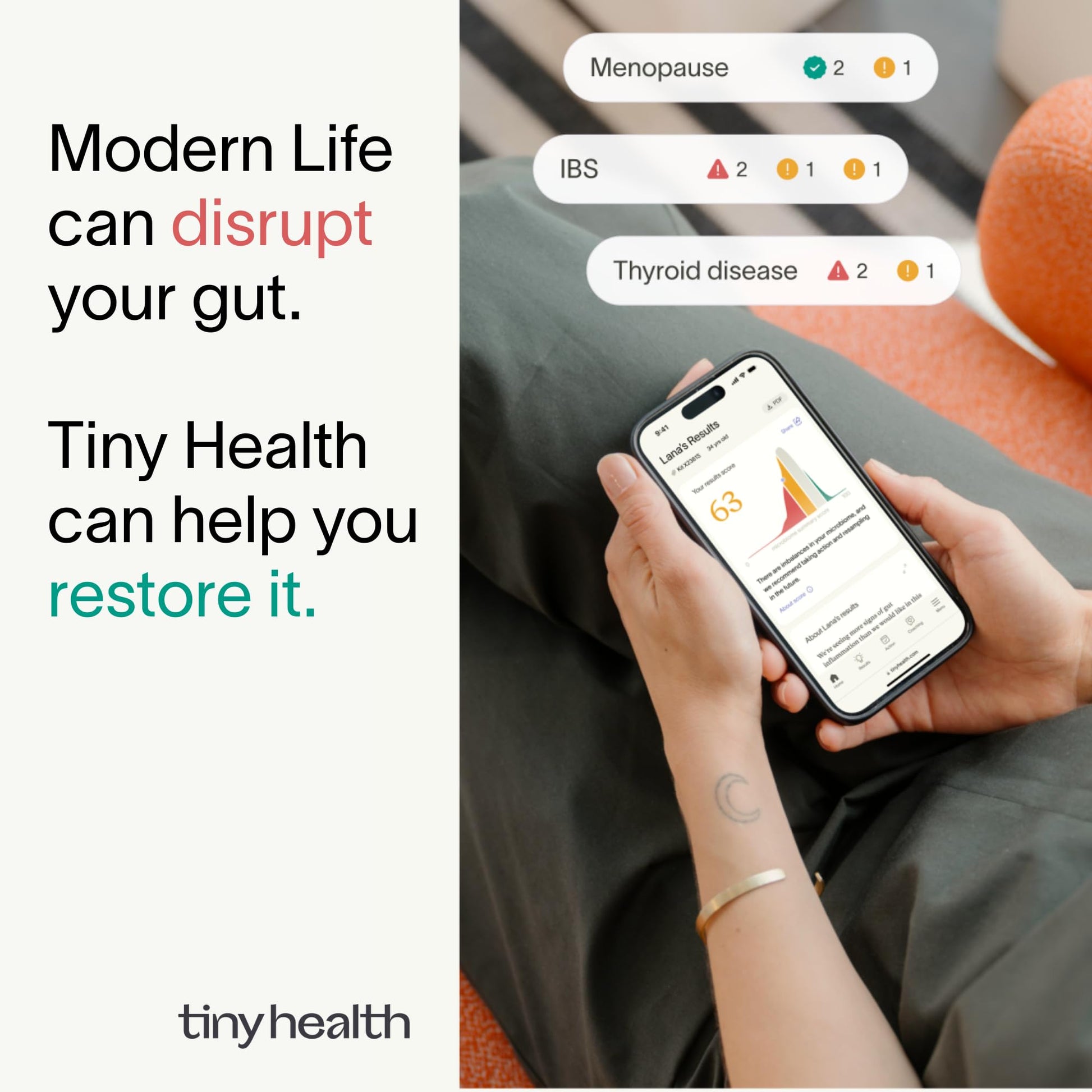 Tiny Health Gut Health Test Kit for Adults, Fast & Mess-Free, Home Test for Women and Men with Easy Ship-in Kit, 3-4 Weeks Results, Understand Biomarkers with Expert Insights Tiny HealthAu supplements