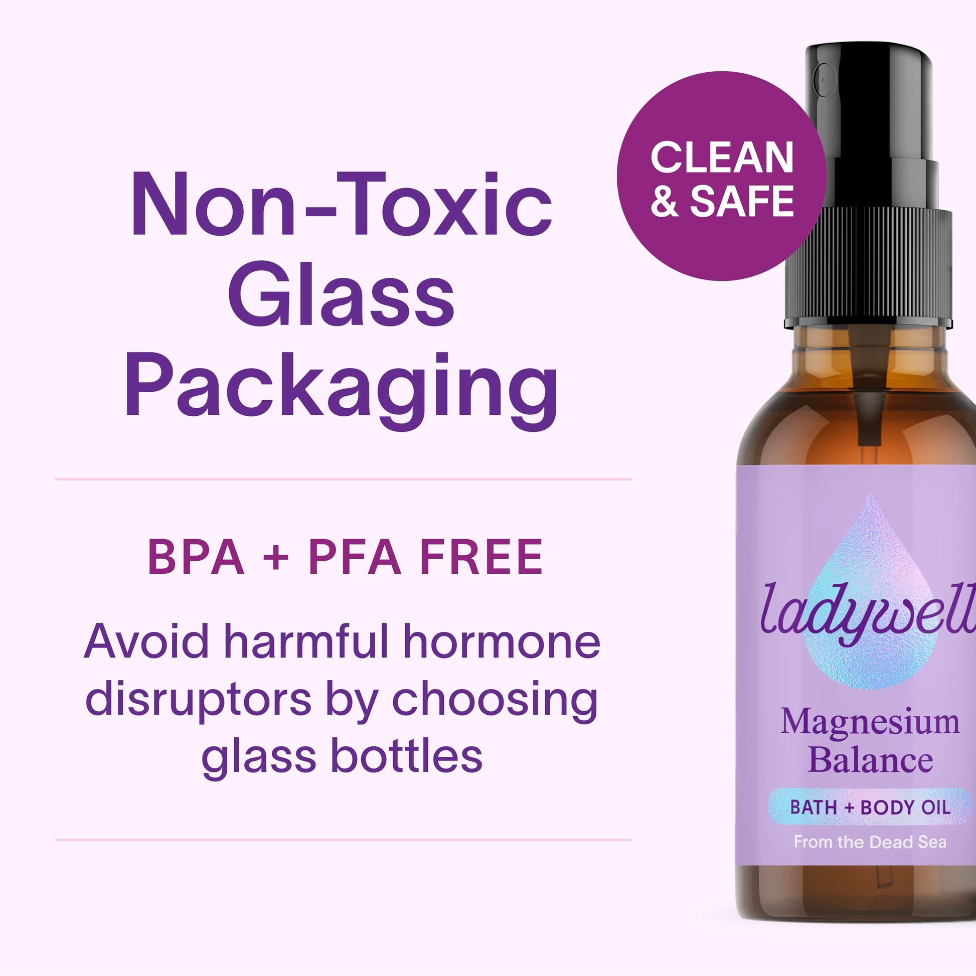 Ladywell Topical Magnesium Oil Spray | Mood, Cycle & Stress Support | PMS, PCOS, Fertility, Menopause, Hormone Balance, Cramps | Pure Magnesium Chloride, Science-Backed | Rapid Skin Absorption LadywellAu supplements