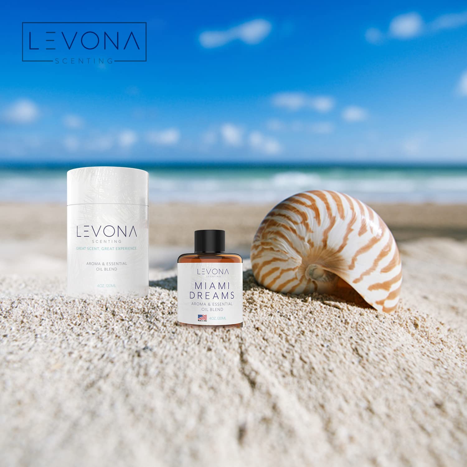 Levona Scent Essential Oils for Diffusers for Home: Miami Dreams Hotel & Home Luxury Scents Fragrance Oil LEVONA SCENTAu supplements