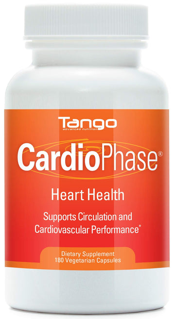 CardioPhase Natural Heart Support Supplement for Healthy Circulation and Cardiovascular Performance (180 Vegetarian Capsules) TangoAu supplements