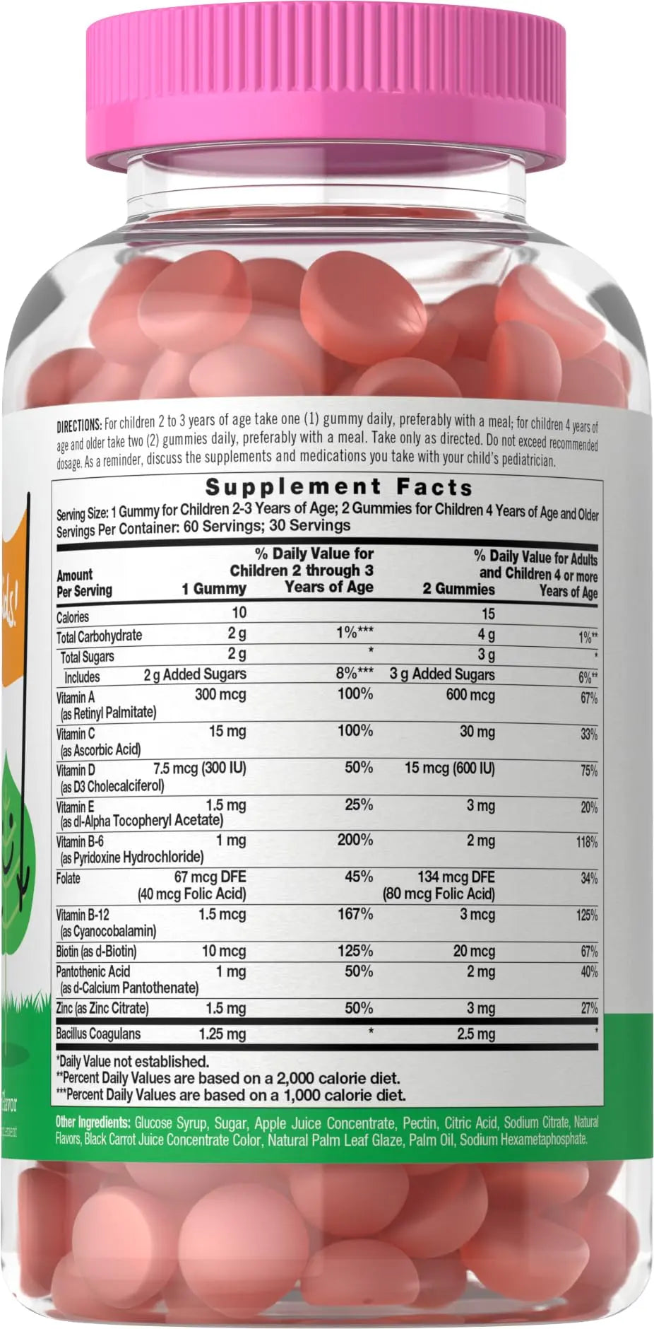 Carlyle Kids Multivitamin Gummies with Probiotics | 60 Chewables | Berry Flavor | Vegetarian, Non-GMO, Gluten Free Children's Supplement | by Lil' Sprouts | CarlyleAu supplements