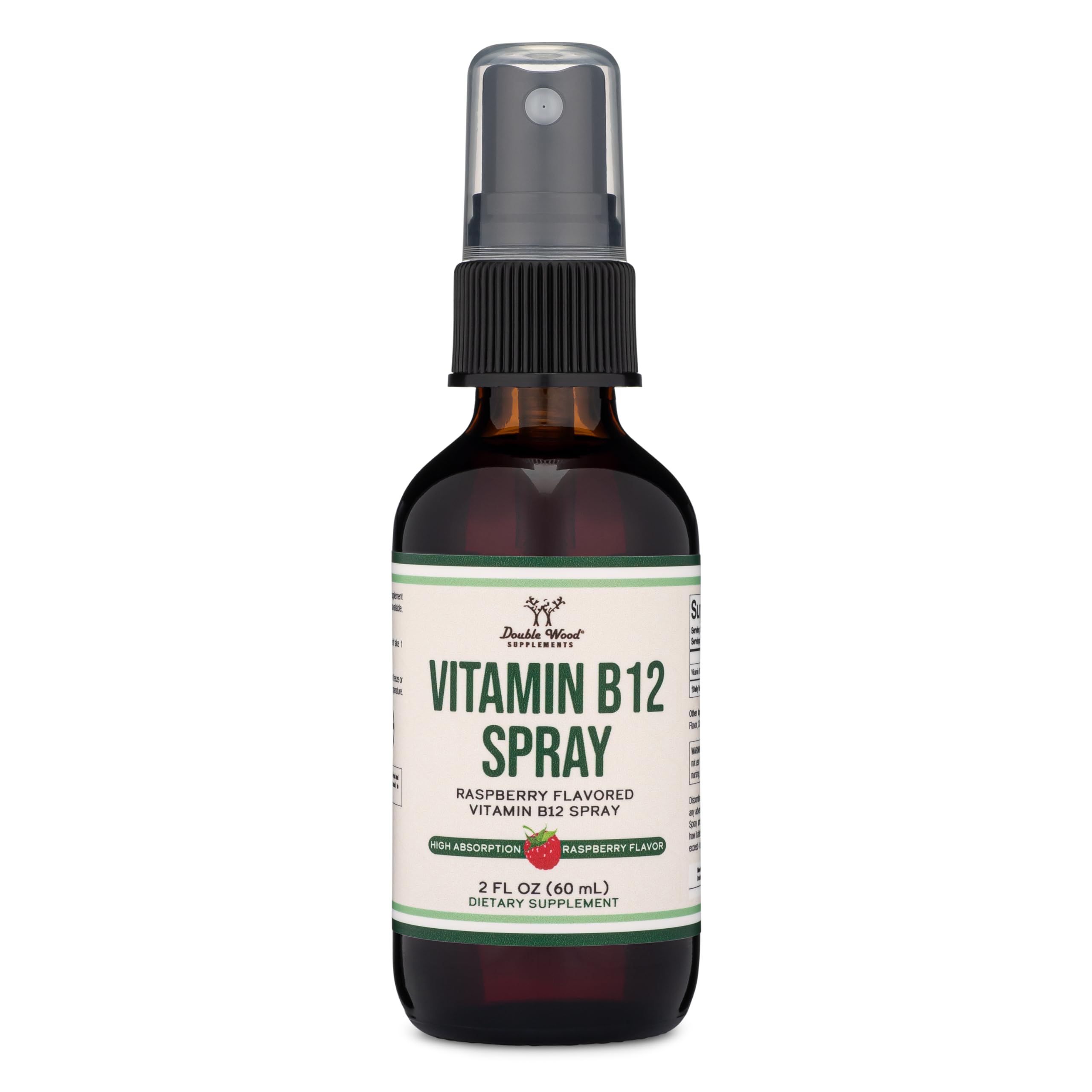 Vitamin B12 Sublingual Spray (2 Spray Dose of Vitamin 12 1000mcg, 3 Spray Serving Size Double Wood SupplementsAu supplements