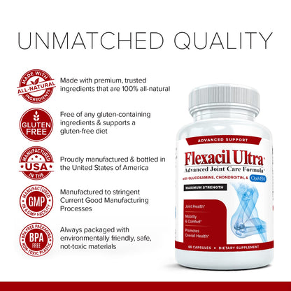 Flexacil Ultra (3 Bottles) Maximum Strength Joint Health & Support Supplement | Glucosami Flexacil UltraUS supplements