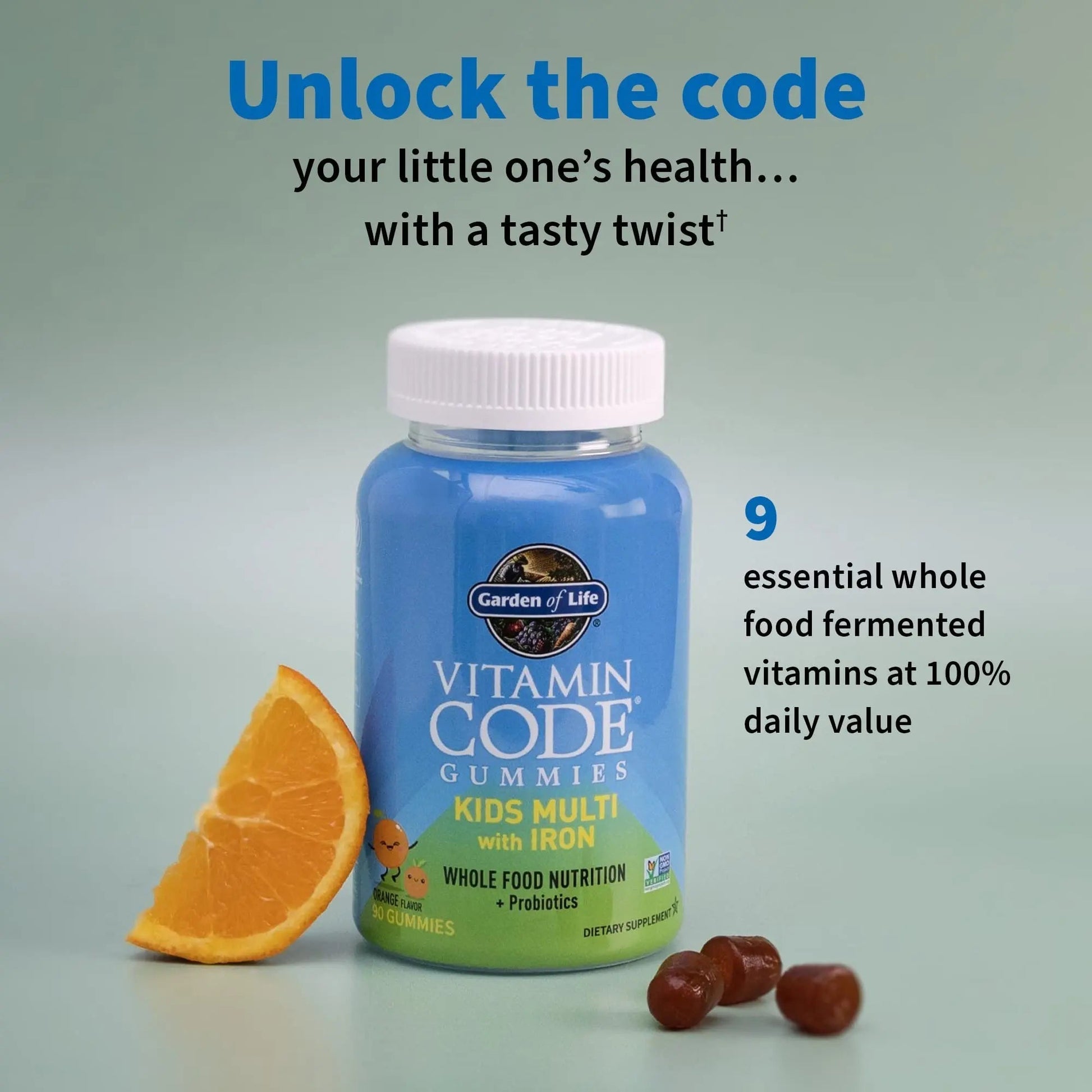 Kids Multivitamin Gummy with Iron + Probiotics for Immune Health & Digestion: Vitamins D, C, E, B, Zinc for Energy & Development, Vitamin Code Garden of LifeAu supplements