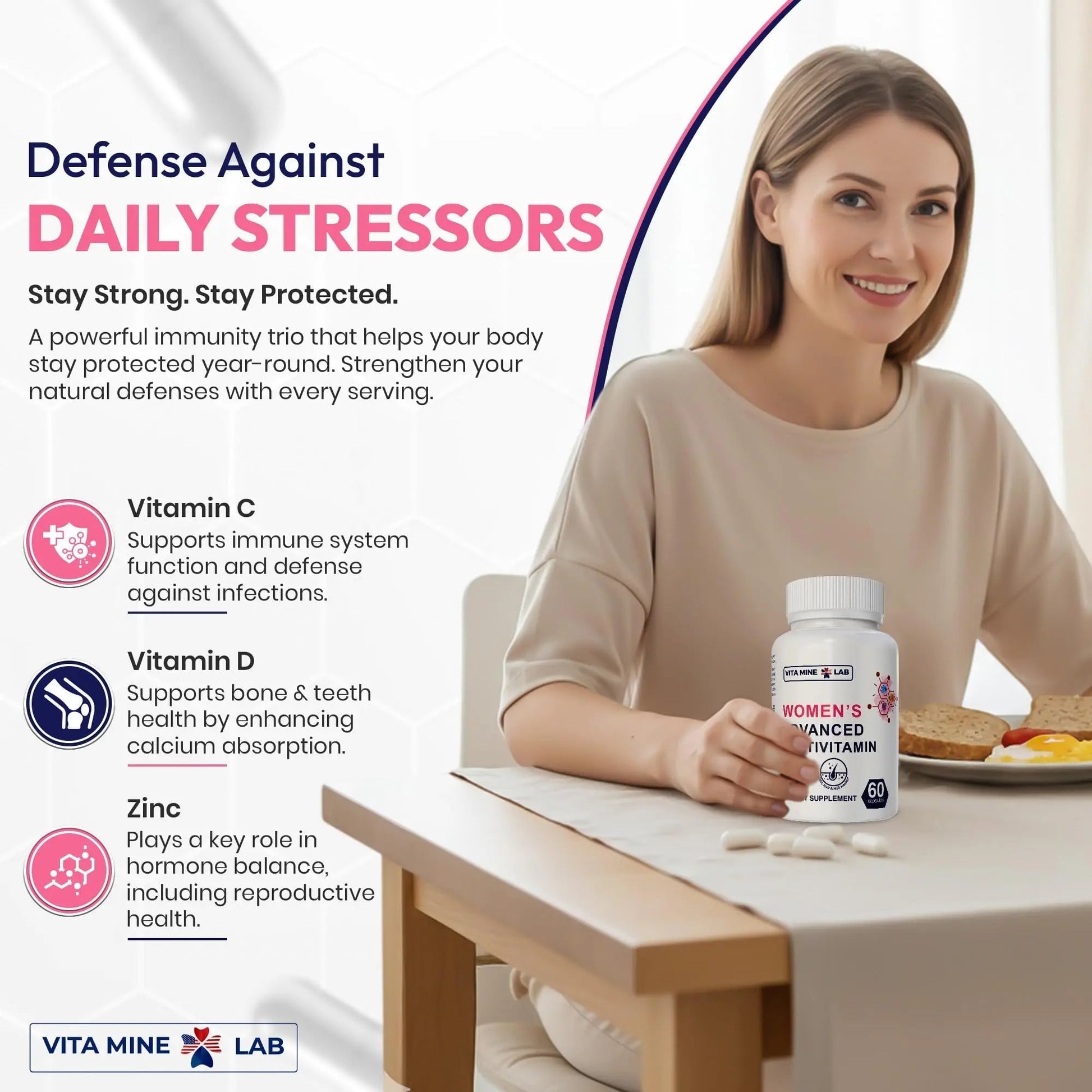 VITA MINE LAB Women's Advanced Multivitamin, Supports Energy, Immune Health & Overall Well-Being, Gluten-Free, Halal VITA MINE LABAu supplements