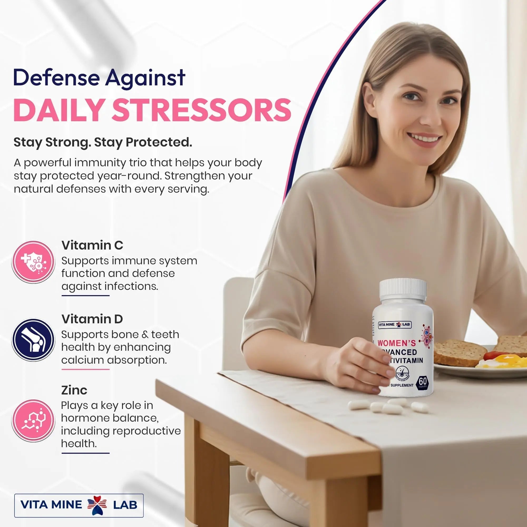 VITA MINE LAB Women's Advanced Multivitamin, Supports Energy, Immune Health & Overall Well-Being, Gluten-Free, Halal VITA MINE LABAu supplements