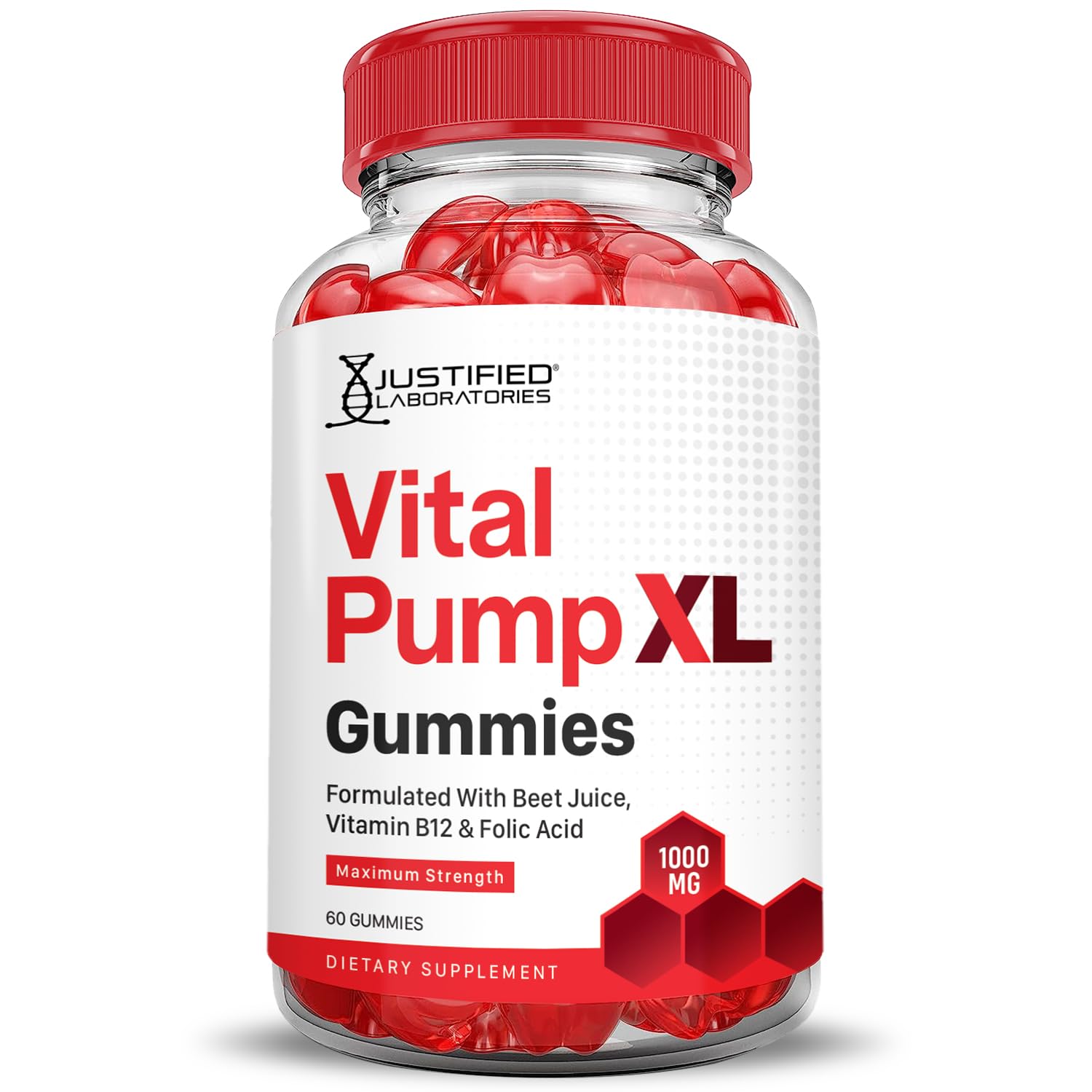 Justified Laboratories (3 Pack) Vital Pump XL Performance Gummies 1000MG Advanced Formula Vital PumpXL Formulated with Beet Juice ACV Pomegranate Beet Powder B12 Vegan Non GMO 180 Gummys Justified LaboratoriesAu supplements