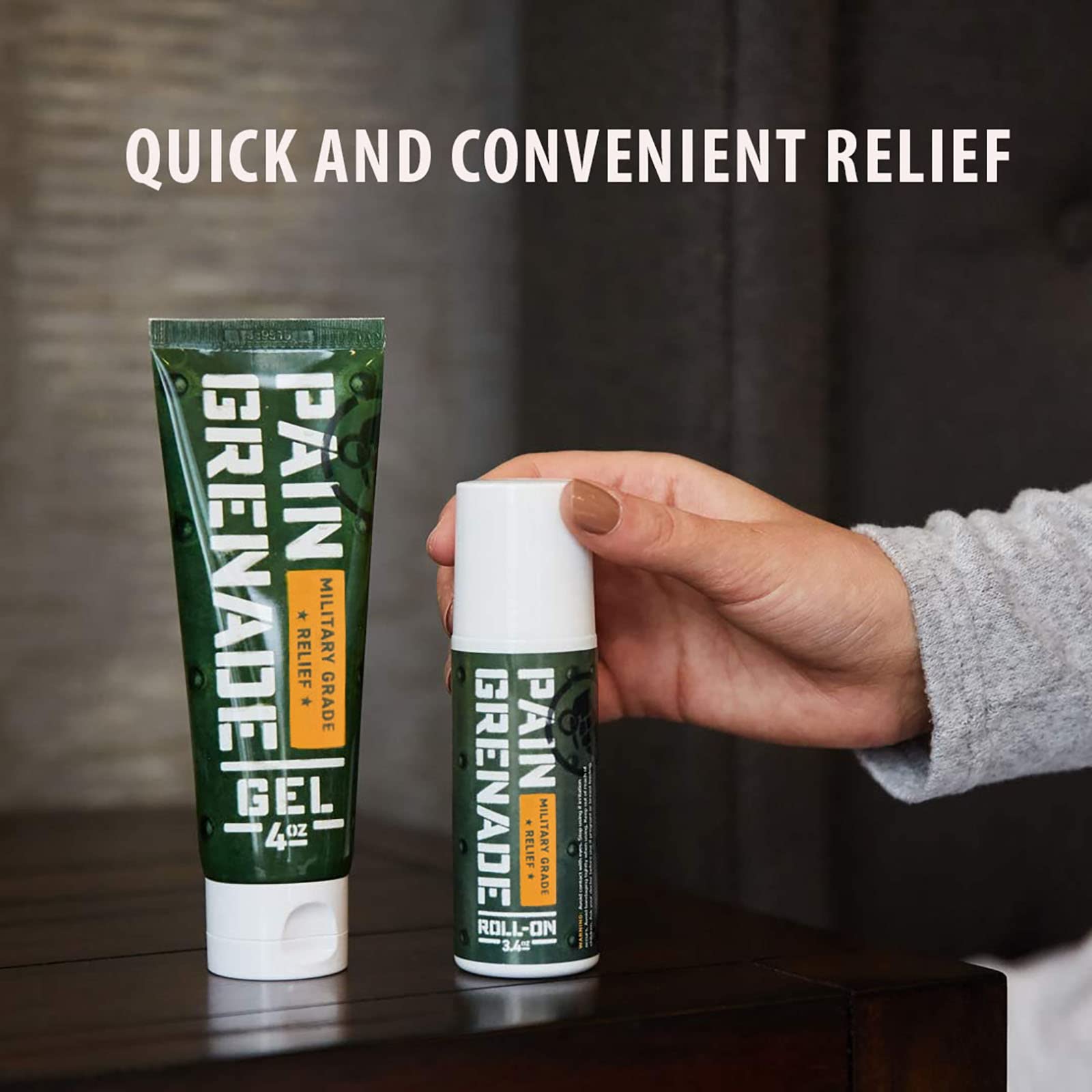 Plant Powered Roll-On Gel by Pain Grenade - Cooling and Warming Gel with Arnica, Menthol, Camphor, Glucosamine, and Other All Natural Botanicals - 3 - Pack M PAIN MANAGEMENT TECHNOLOGIESAu supplements