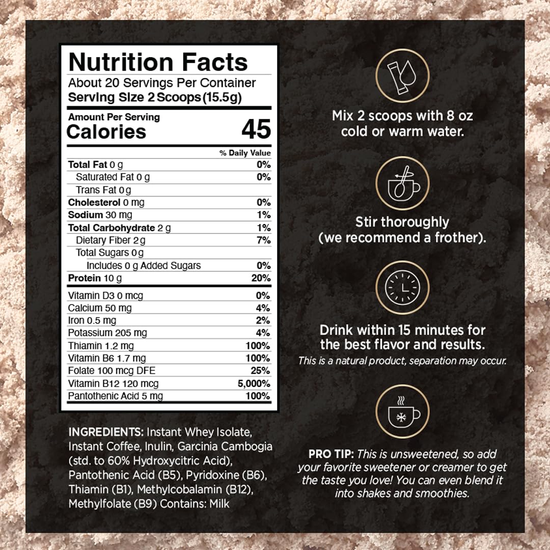 VitaCup Slim Protein Coffee for Diet Support, Instant Coffee w/Whey Protein Powder VitaCupUS supplements