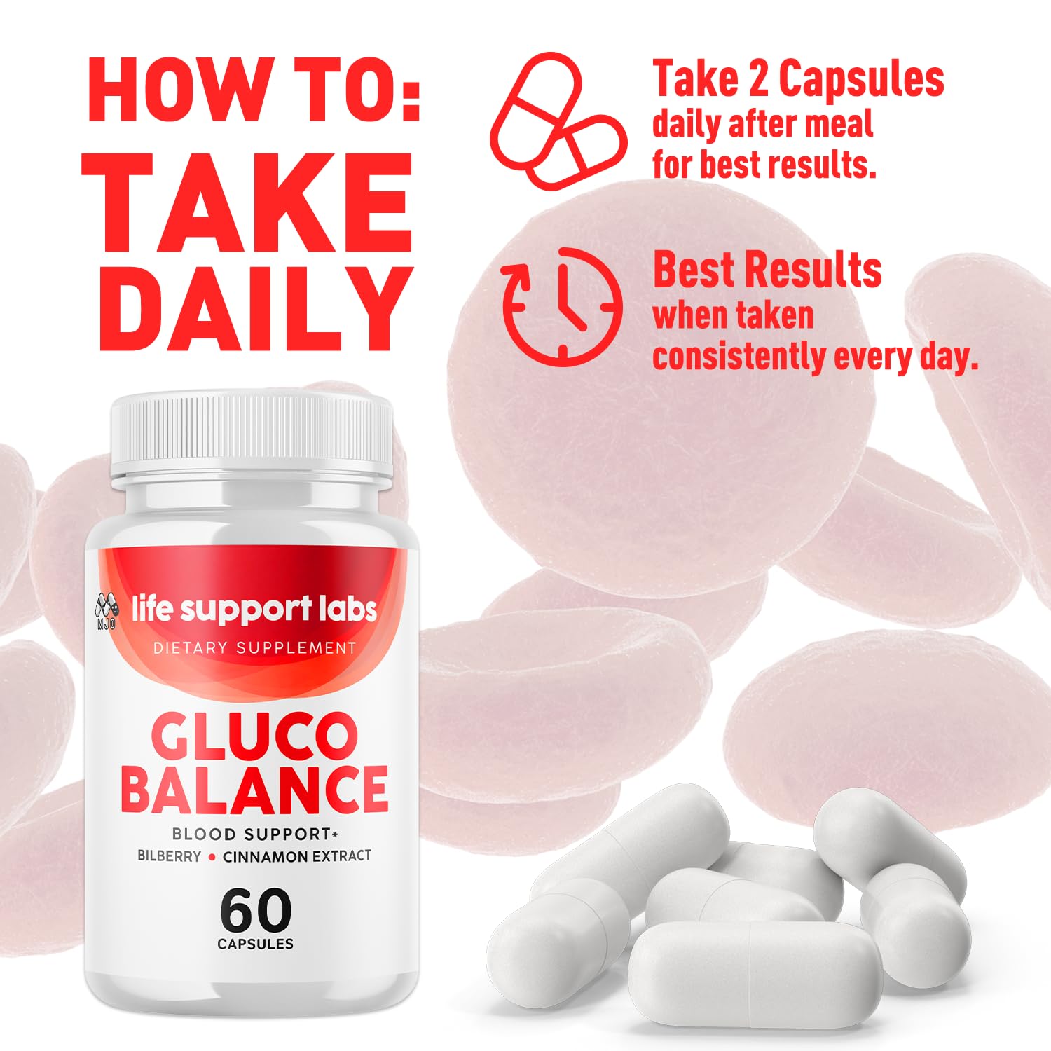 Life Support Labs Capsules, Official LifeSupportLabs Blood Health Pills with All Natural Ingredients, Life Support Labs Advanced Health & Wellness with Premium Vitamins for Women & Men (60 Capsules) MJOAu supplements