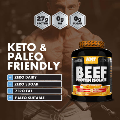 NXT Nutrition Beef Protein Isolate Powder - Protein Powder High in Natural Amino Acids NXT NutritionUS supplements