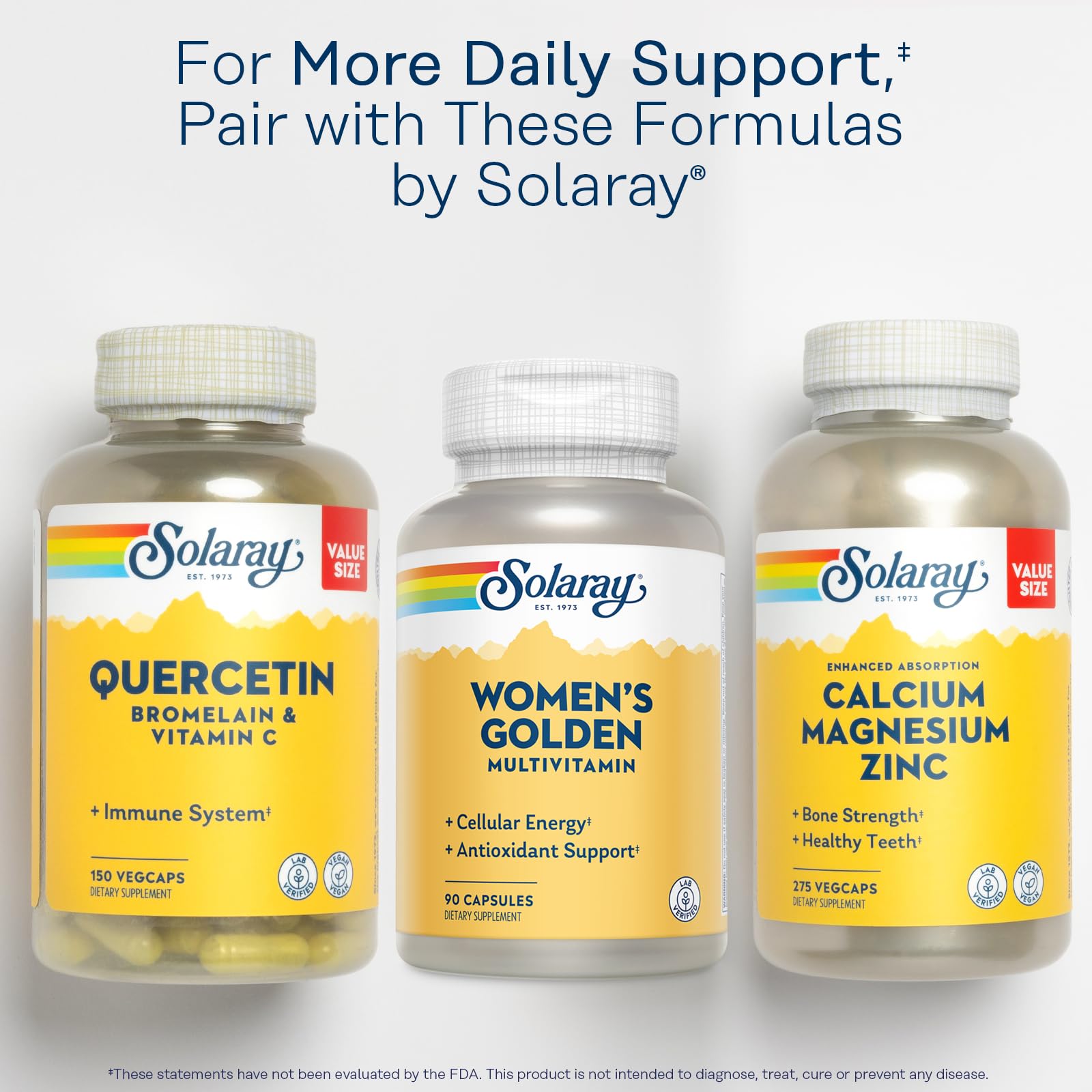 SOLARAY Women's Golden Multivitamin Supplement - Daily Wellness Vitamins for Women, Nutrient Rich, Cellular Energy Support Caps, Complex with Vitamins A, C, D, & E, Biotin, Calcium & More- 90 Capsules SOLARAYAu supplements