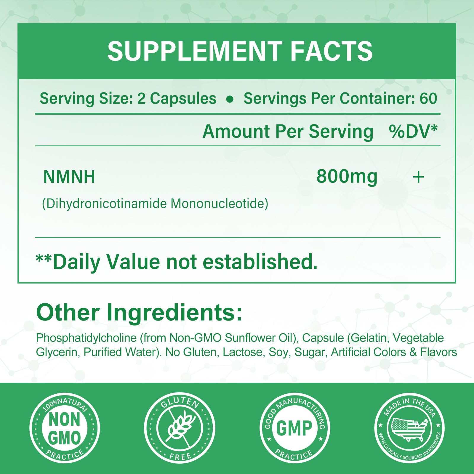 SUPRANOURISH Pure NMNH Supplement 120 Capsules - 800mg High-Purity NMNH Supplements, NAD Supplement for Boost NAD+ for Anti-Aging & Cellular Energy SUPRANOURISHAu supplements