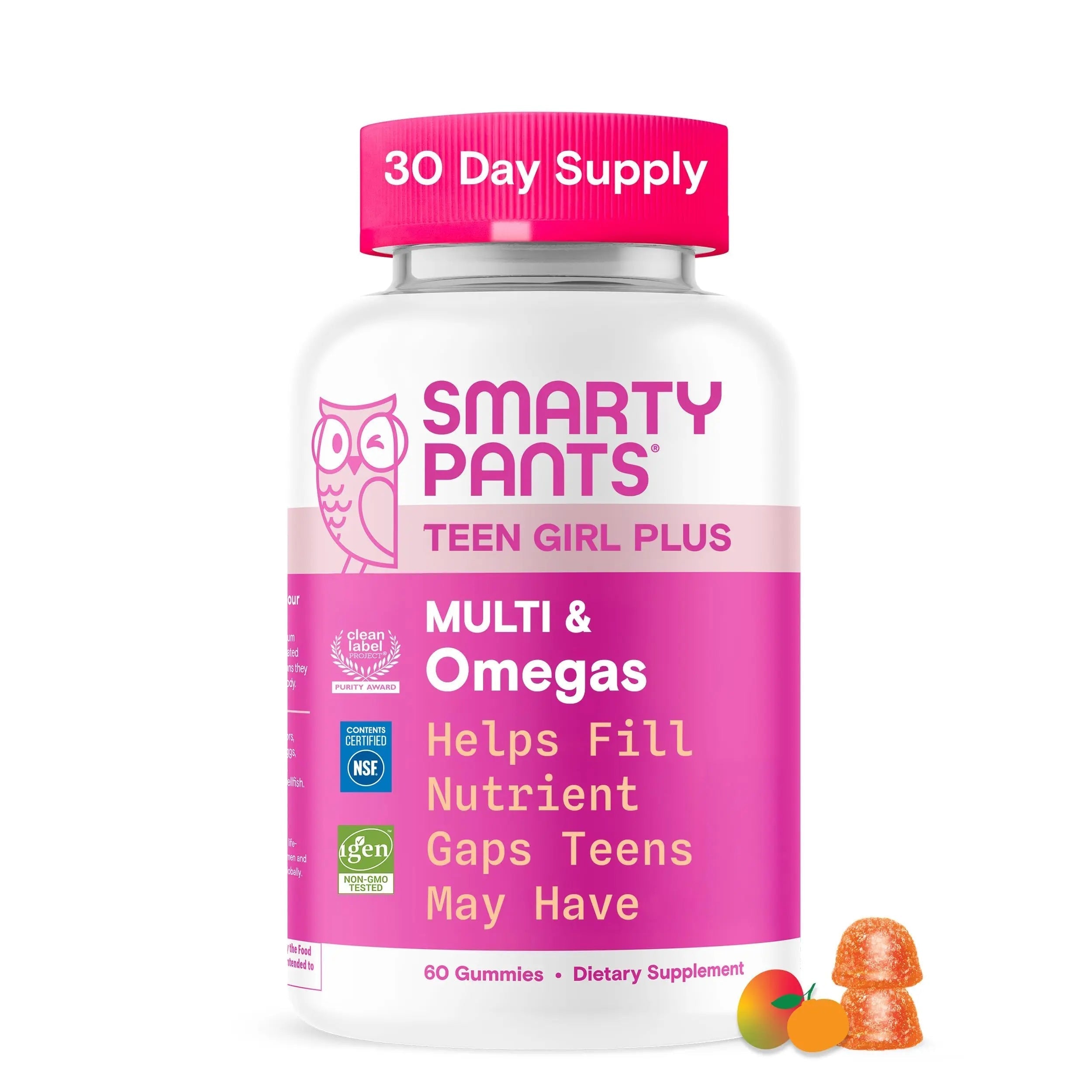 SmartyPants Teen Girl Multivitamin Gummies - Improved Formula: Omega 3 (DHA/EPA), Vitamin C, D3, B12, Vitamin A, K & Zinc SmartyPantsAu supplements