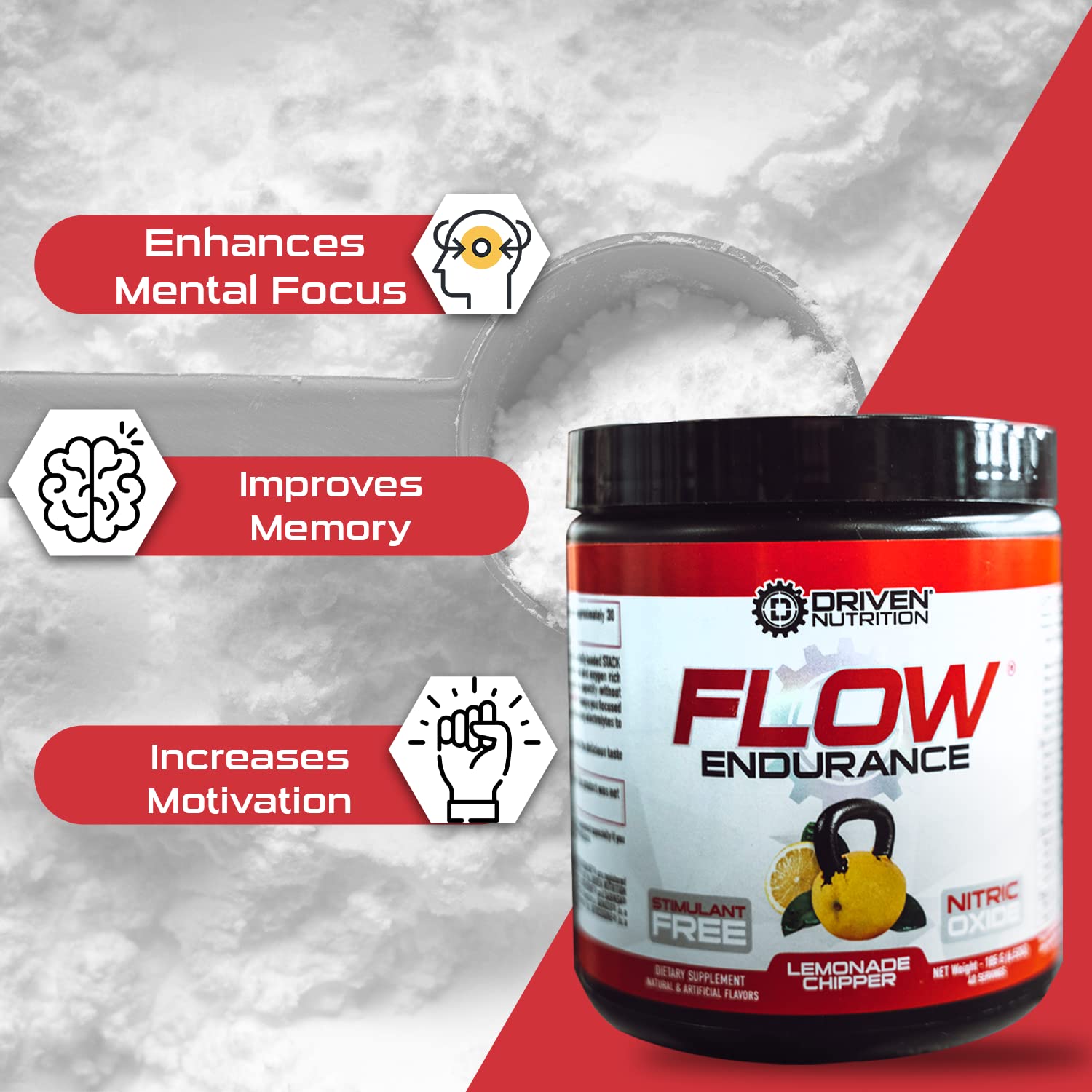 Driven Nutrition Flow - Cognitive Nitric Oxide Nootropic - Endurance & Energy - Increase Driven NutritionAu supplements