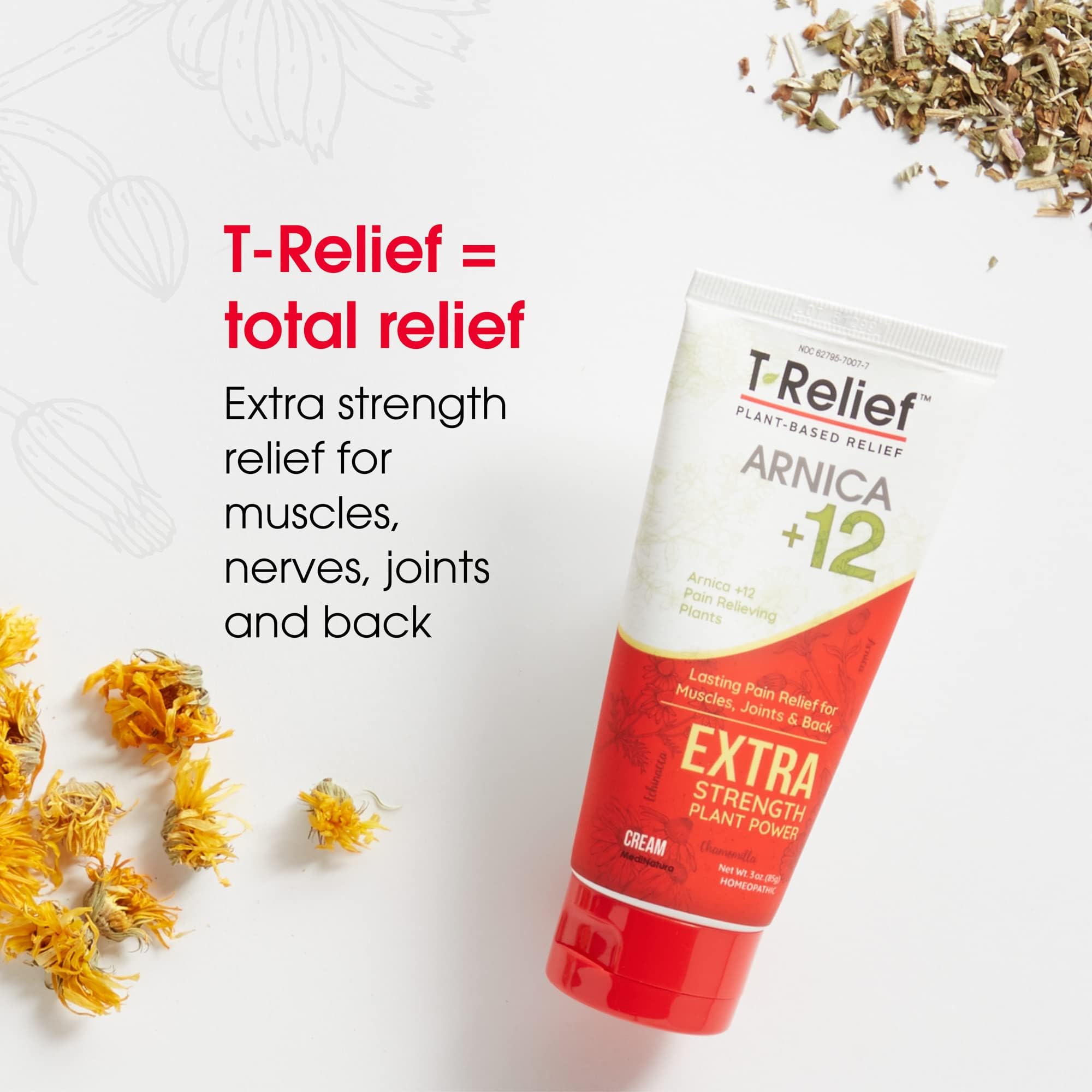MediNatura T-Relief Extra Strength Pain Relief Arnica +12 Plant-Based Pain Relievers 100ct Tablets T-Relief Extra Strength Pain Relief 3oz Cream Bundle MediNaturaAu supplements