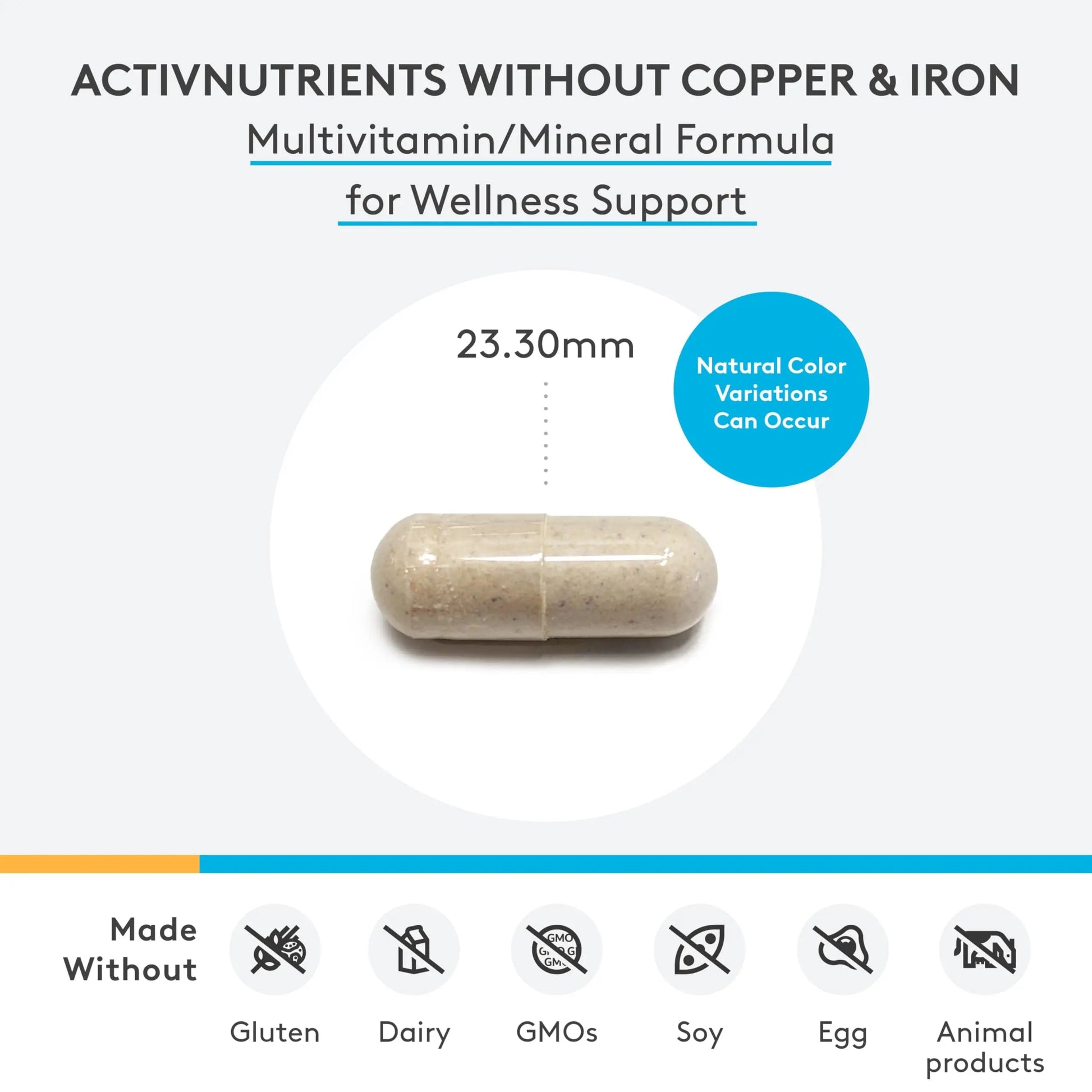 XYMOGEN ActivNutrients Without Copper & Iron - Multimineral Multivitamin for Men + Women with Folate, B12, Zinc and Vitamin C XYMOGENAu supplements