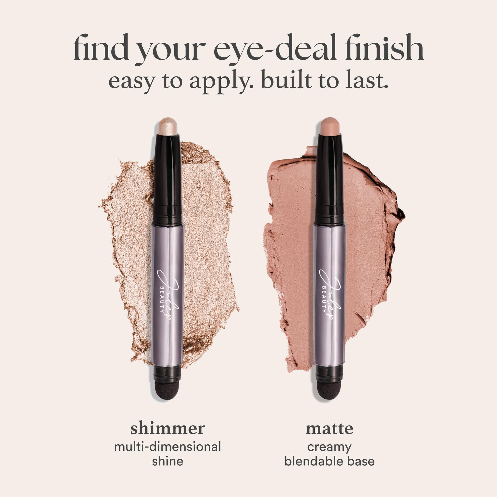 Julep Eyeshadow 101 Cream-to-Powder Waterproof Shadow Stick – Sand Shimmer – Long-Lasting, Crease-Proof, Champagne Toned Shimmer Cream Eyeshadow with Built-in Smudger JulepAu supplements