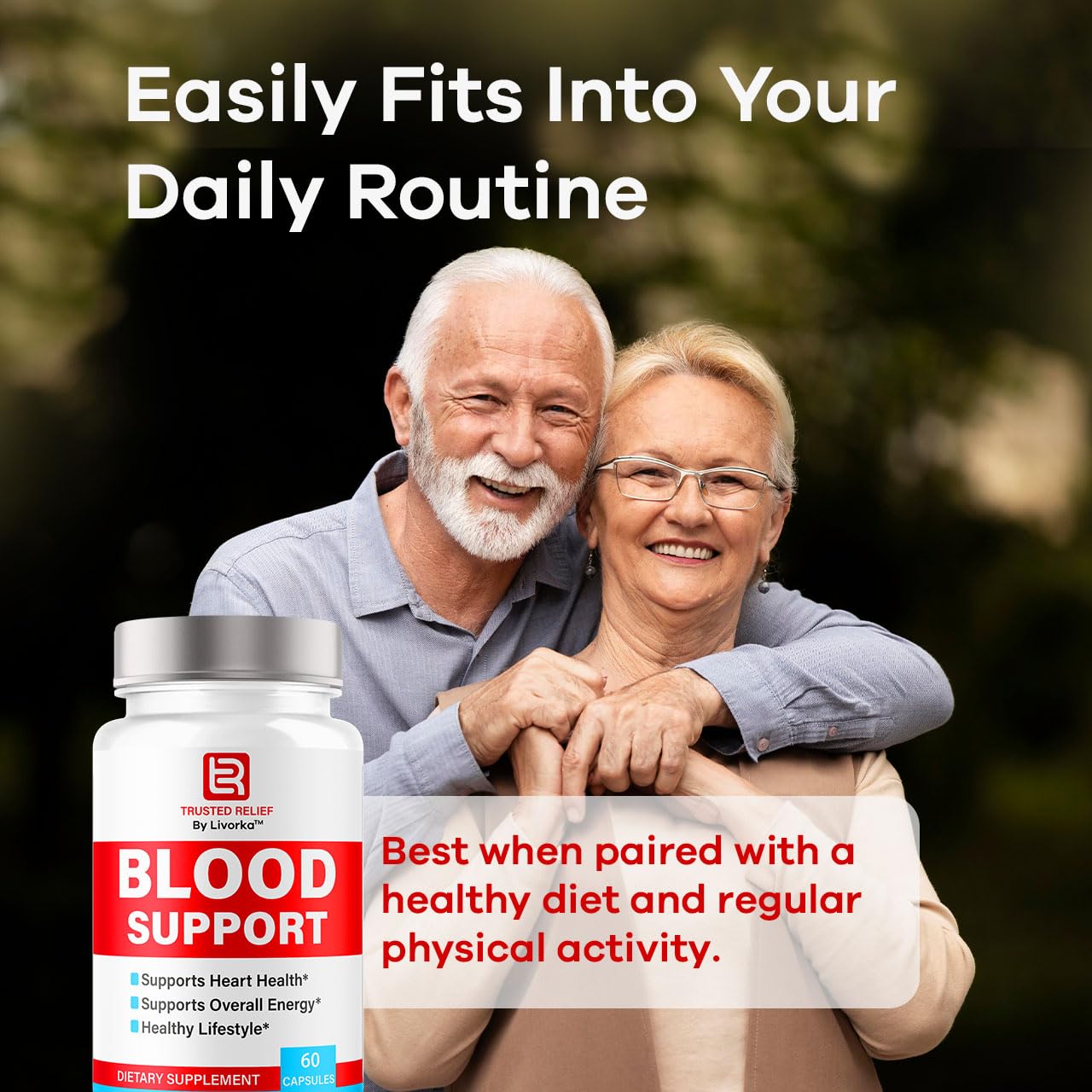 (2 Pack) Trusted Relief Blood Support Capsules - Official TrustedRelief Blood Support Vitamin Pills, Natural Trusted Relief Advanced Premium Formula Wellness & Overal Health, 120 Capsules For 2 Months LIVORKAAu supplements