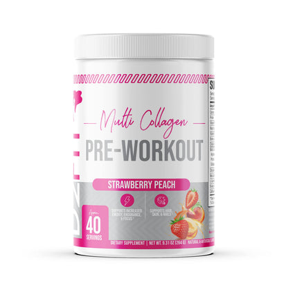 D2Fit (by Jessica Bass Women’s Pre Workout Multi Collagen (2.5g) + Biotin (150mcg) D2FitUS supplements
