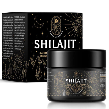 Shilajit Resin with Fulvic Acid & Trace Minerals, Original Siberian Pure Shilajit with 85+ Humic ALTAY MUMMIYOUS supplements