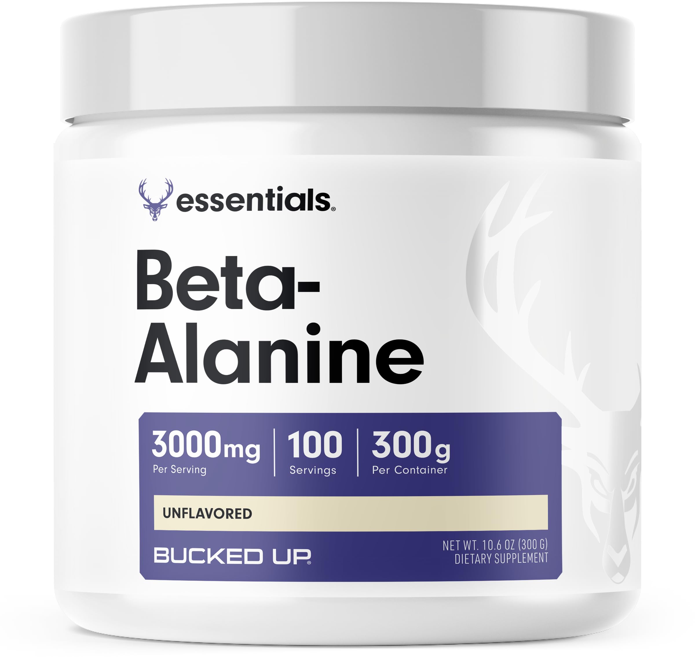 Bucked Up Beta Alanine 300mg Powder, Non-GMO, Gluten-Free, Unflavored (100 Servings) Bucked UpAu supplements