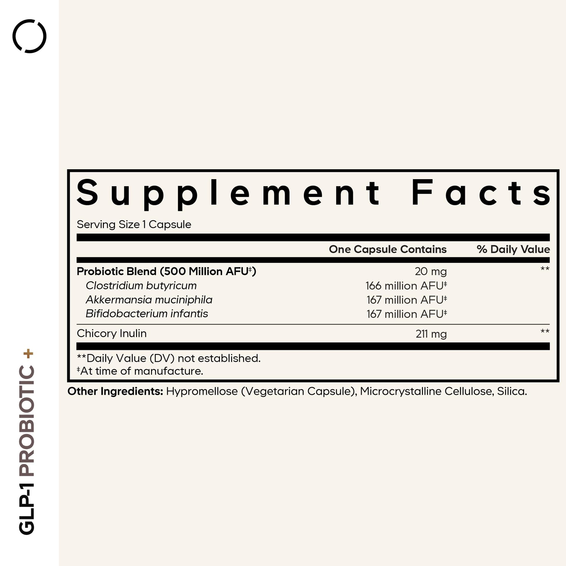 Codeage GLP-1 Probiotic+ - Live Probiotics Akkermansia, Clostridium, Bifidobacterium, Chicory Inulin Probiotic, Prebiotics & Postbiotics Supplement - 500 Million AFU, 3-Month Supply - 90 Capsules CodeageAu supplements