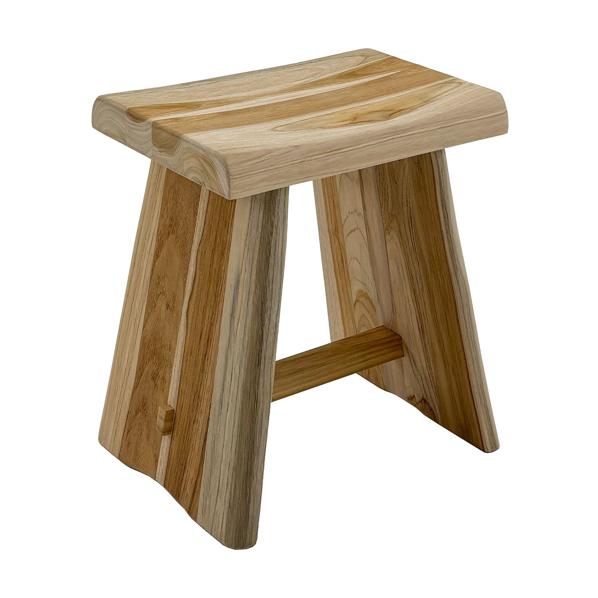 Nordic Teak Natural Teak Shower Stool with Curved Seat & Shelf | Spa-Style Bench for Bath | Shower | SPA | Pool | Patio | Select Grade (Natural Salem) NORDIC STYLE TEAKAu supplements