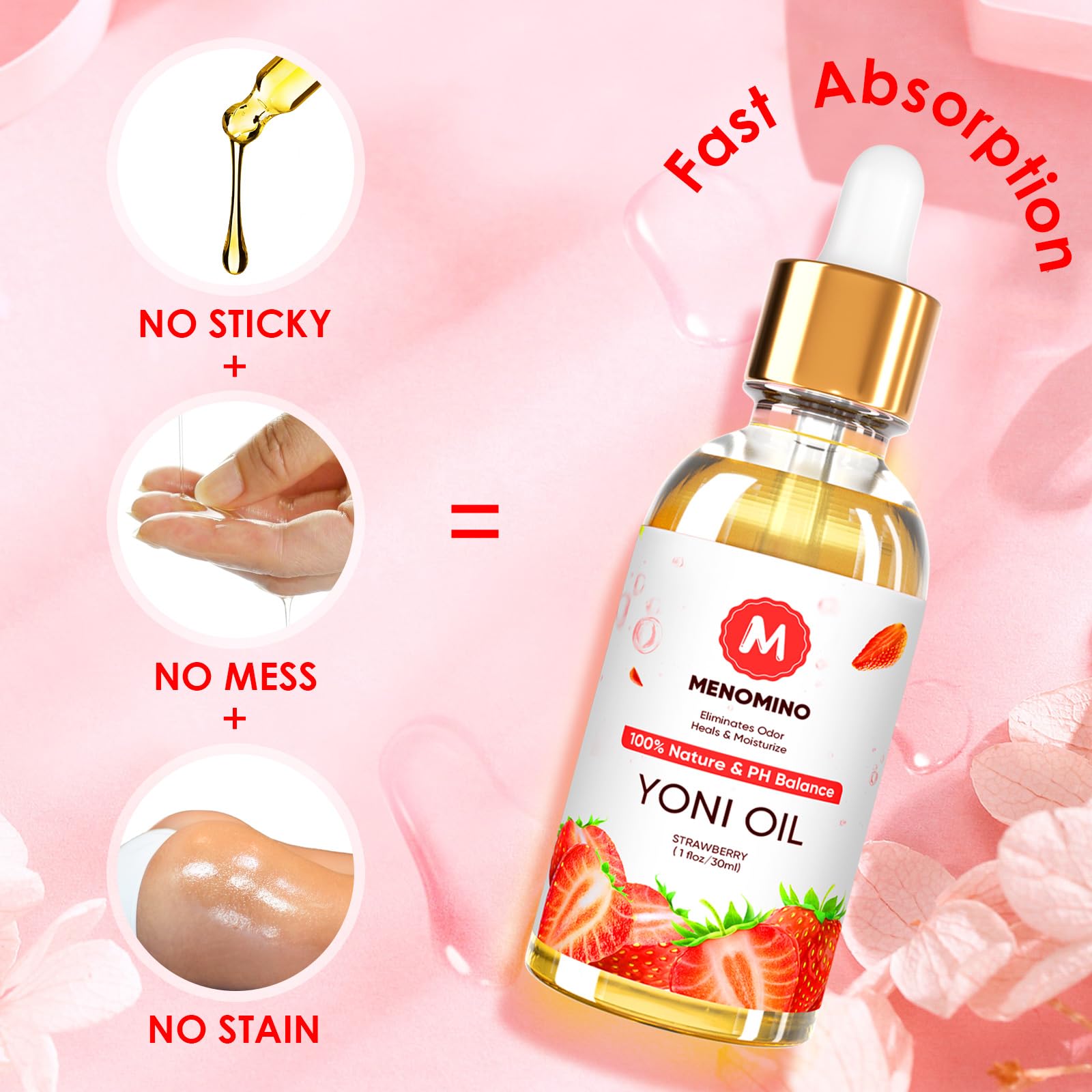 2 Pack Yoni Oil Feminine Oil for Women pH Balance - Feminine Deodorant - Vaginal Moisturizer - Eliminates Odor MENOMINOAu supplements