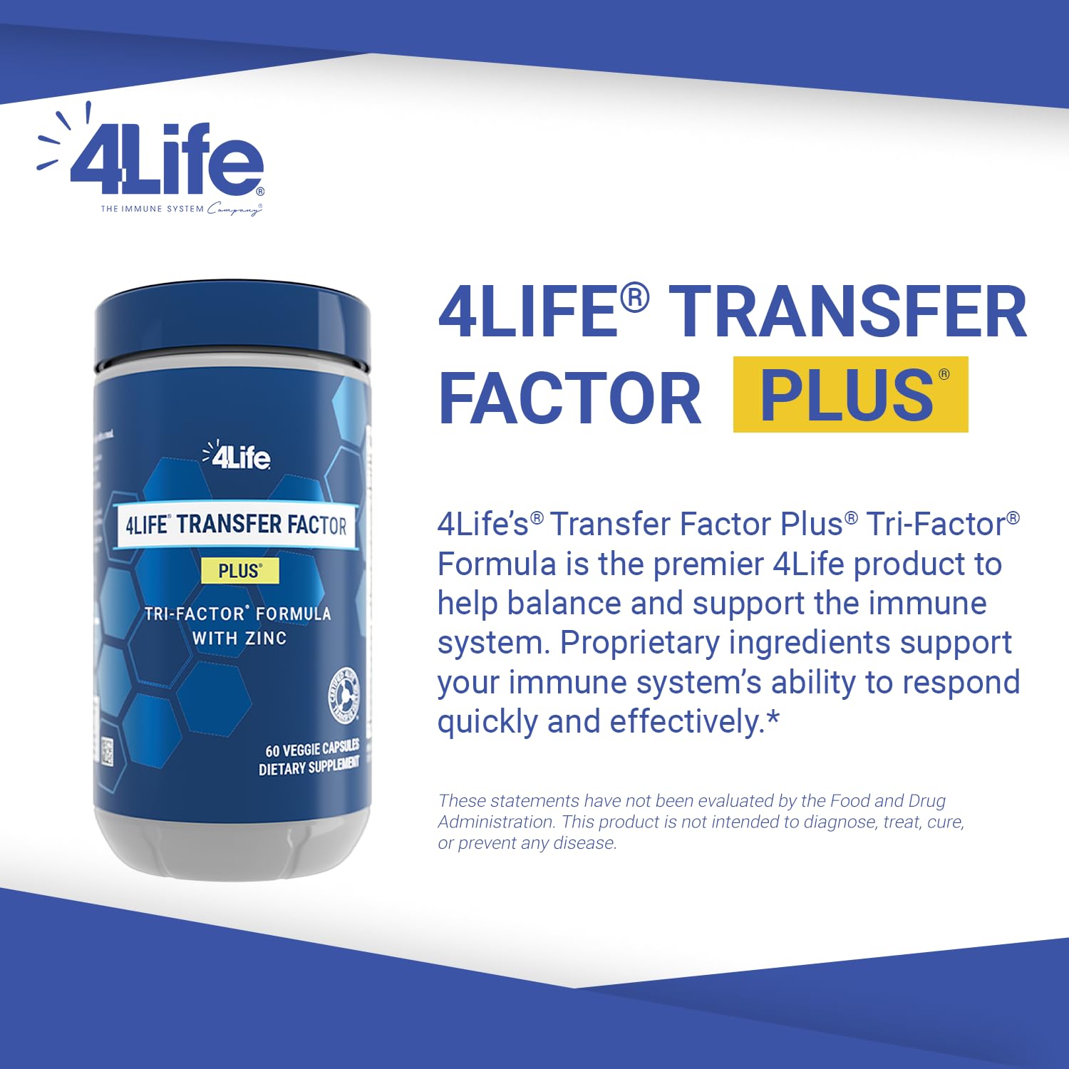4Life Transfer Factor Plus - Support with Zinc, Super Mushroom Blend (Maitake, Shiitake, Agaricus), and Colostrum & Egg Yolk Extracts - 60 Capsules 4LifeAu supplements