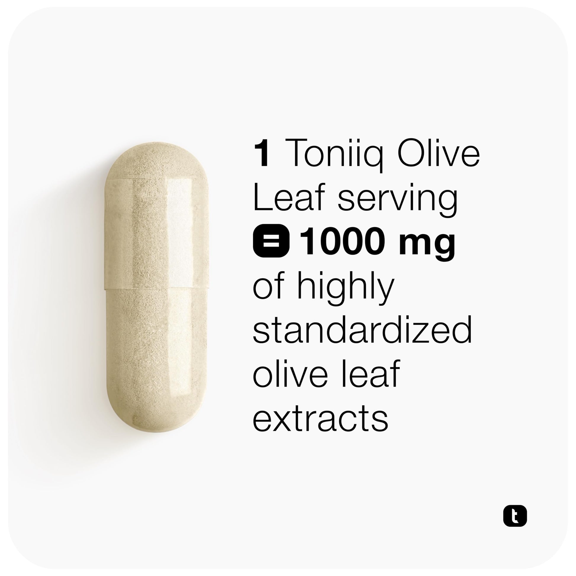 Toniiq 46,620 mg Olive Leaf Extract Complex – with 85% Oleanolic Acid, 50% Oleuropein & 20% Hydroxytyrosol - 50:1 Extract Ratio – 1000mg Extract Per Serving – Third-Party Tested – 120 Capsules ToniiqAu supplements