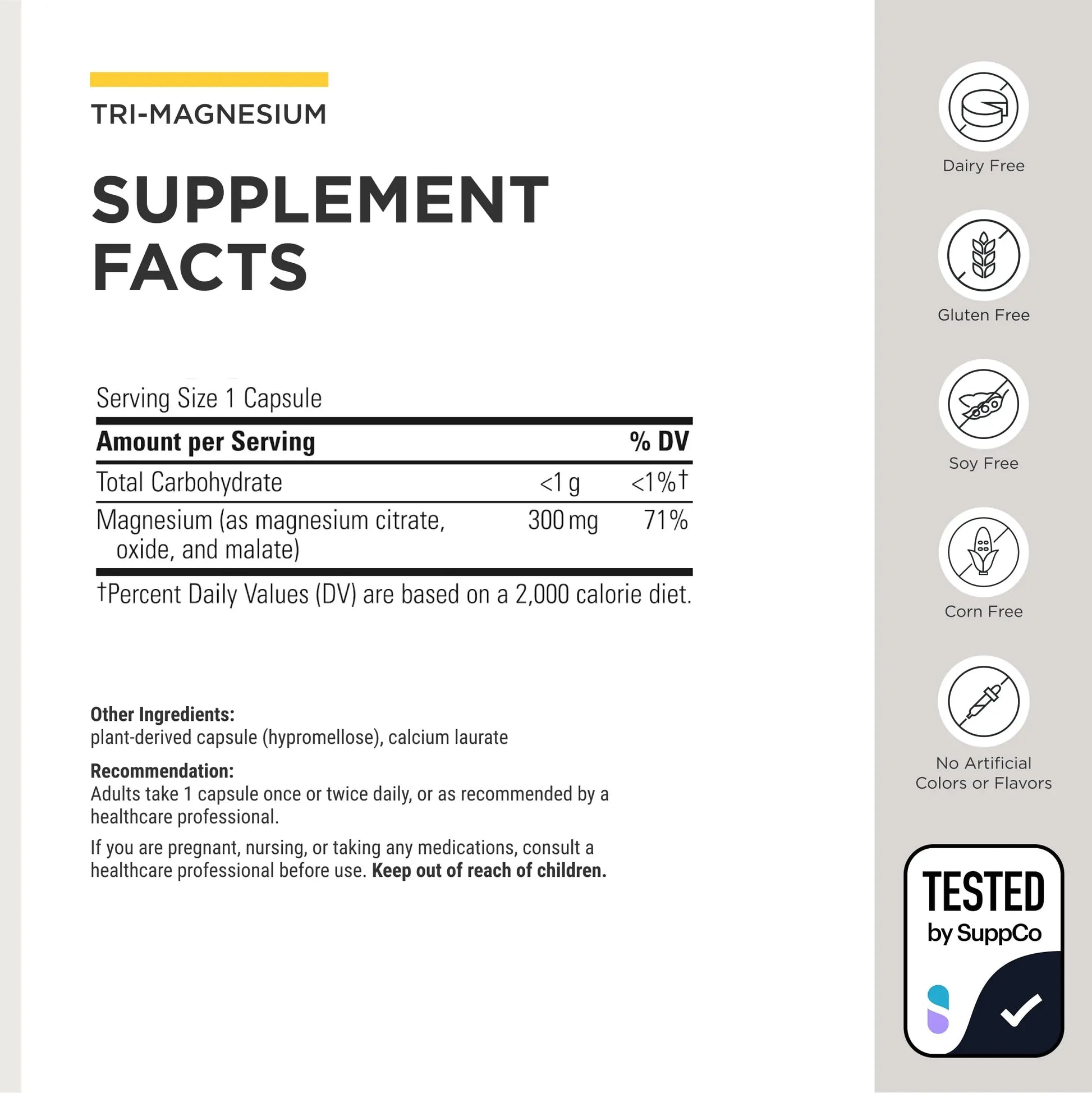 Integrative Therapeutics Tri-Magnesium - Supports Cellular Energy & Energy Metabolism* - Magnesium Supplement for Heart & Nerve Health Support* - Third-Party Tested - 90 Capsules (90 Servings) Integrative Therapeuticsnz supplements