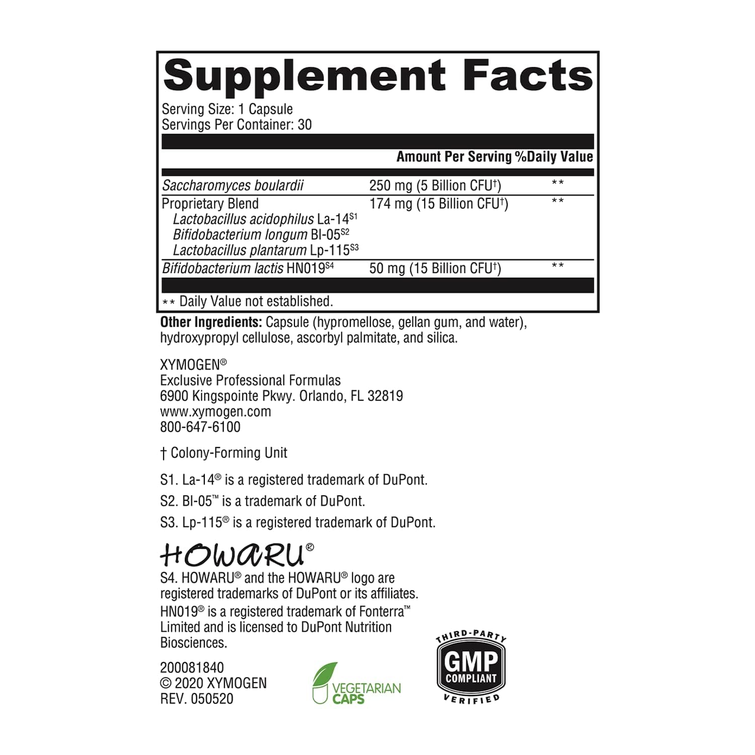 XYMOGEN ProbioMax Sb 35B - 35 Billion CFU Probiotic Supplement for Digestive Health Support* - Saccharomyces Boulardii - Vegetarian, Non-GMO & Gluten-Free - 30 Capsules XYMOGENAu supplements