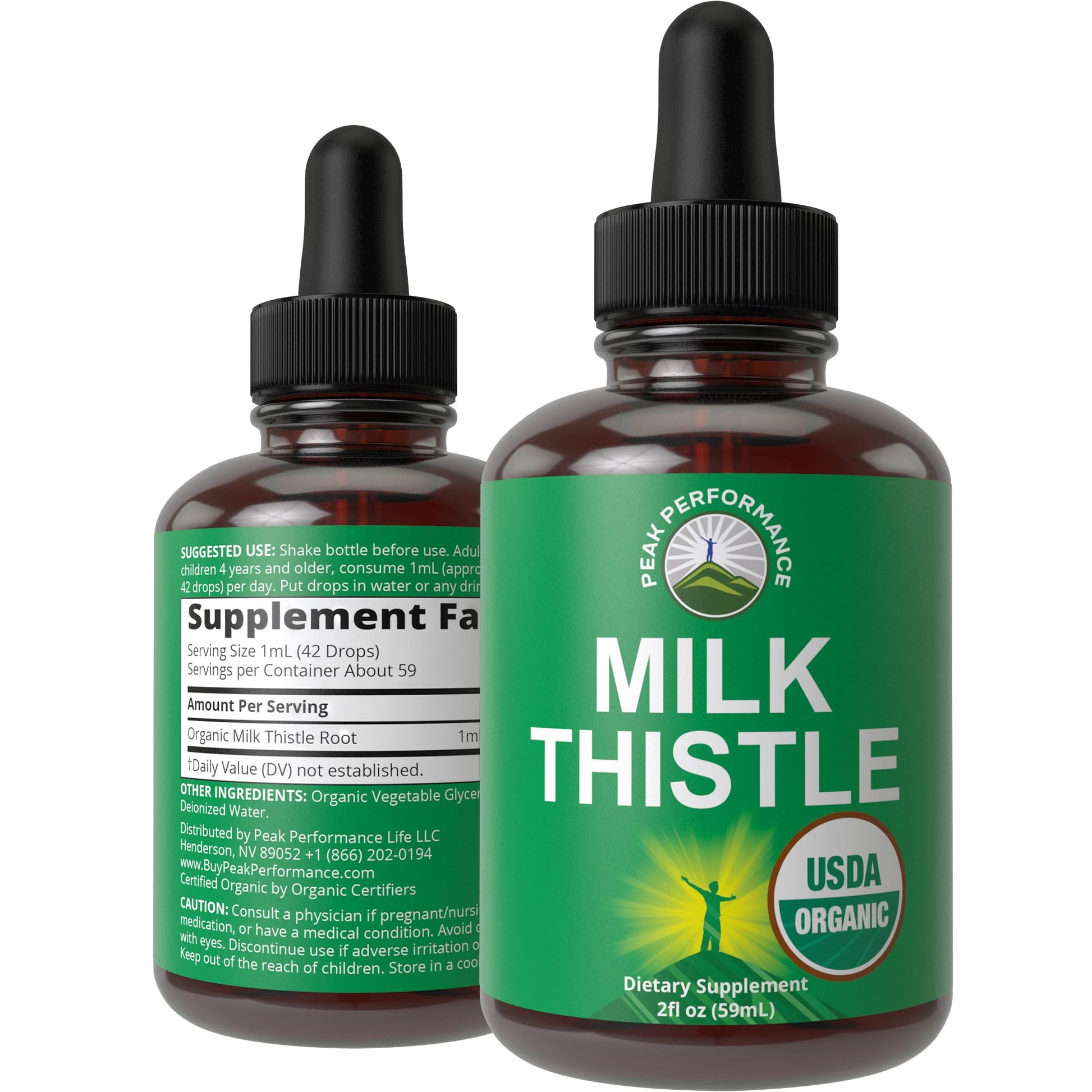 USDA Organic Milk Thistle Extract Vegan Liquid Drops. Liver Detox Herbal Supplement. Zero Sugar, Great for Digestion and A Cleanse. Pure Organic Milk Thistle Tincture Supplements for Women and Men Peak PerformanceAu supplements
