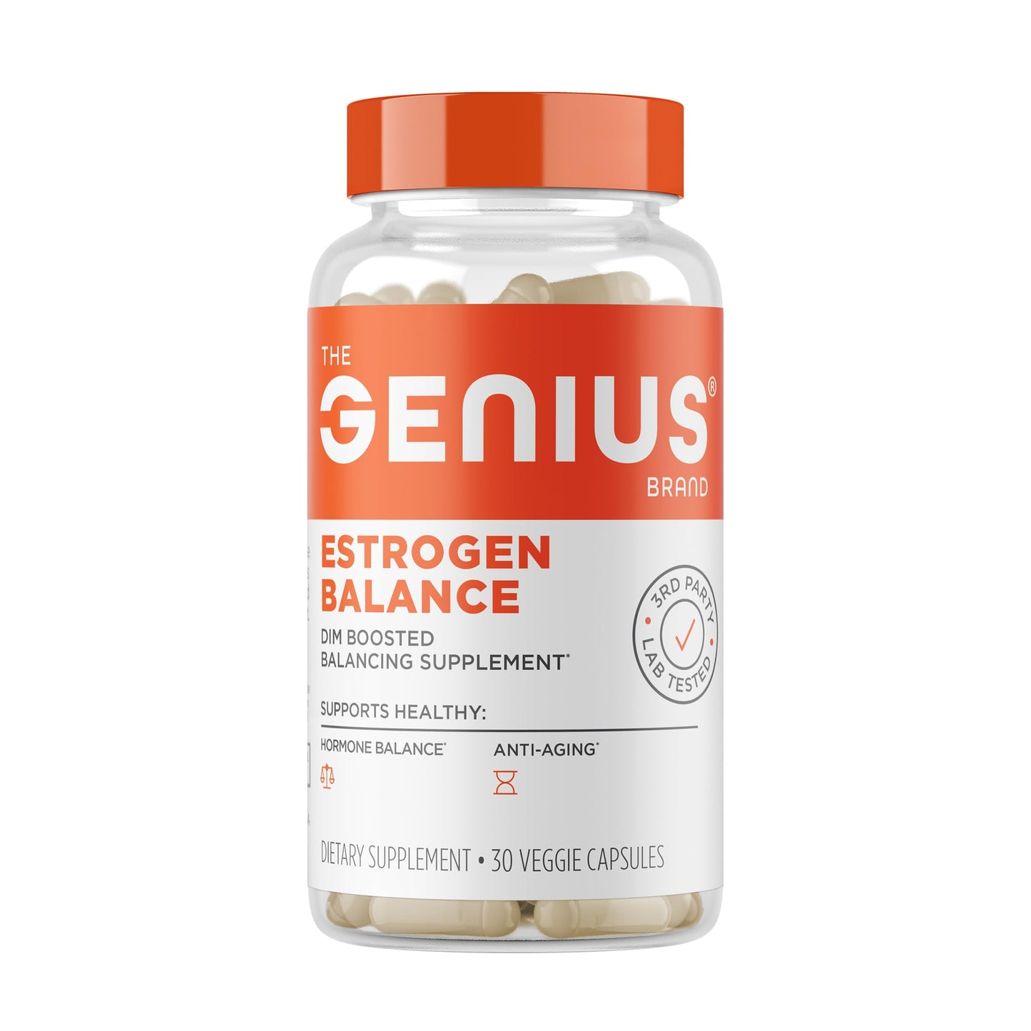 Genius Estrogen Balance, Dim Supplement - Blocker for Men & Women - Hormones, Hormonal Acne & Menopause - Aromatase Inhibitor with Grape Seed Extract & BioPerine - 30 Capsules The Genius BrandUS supplements